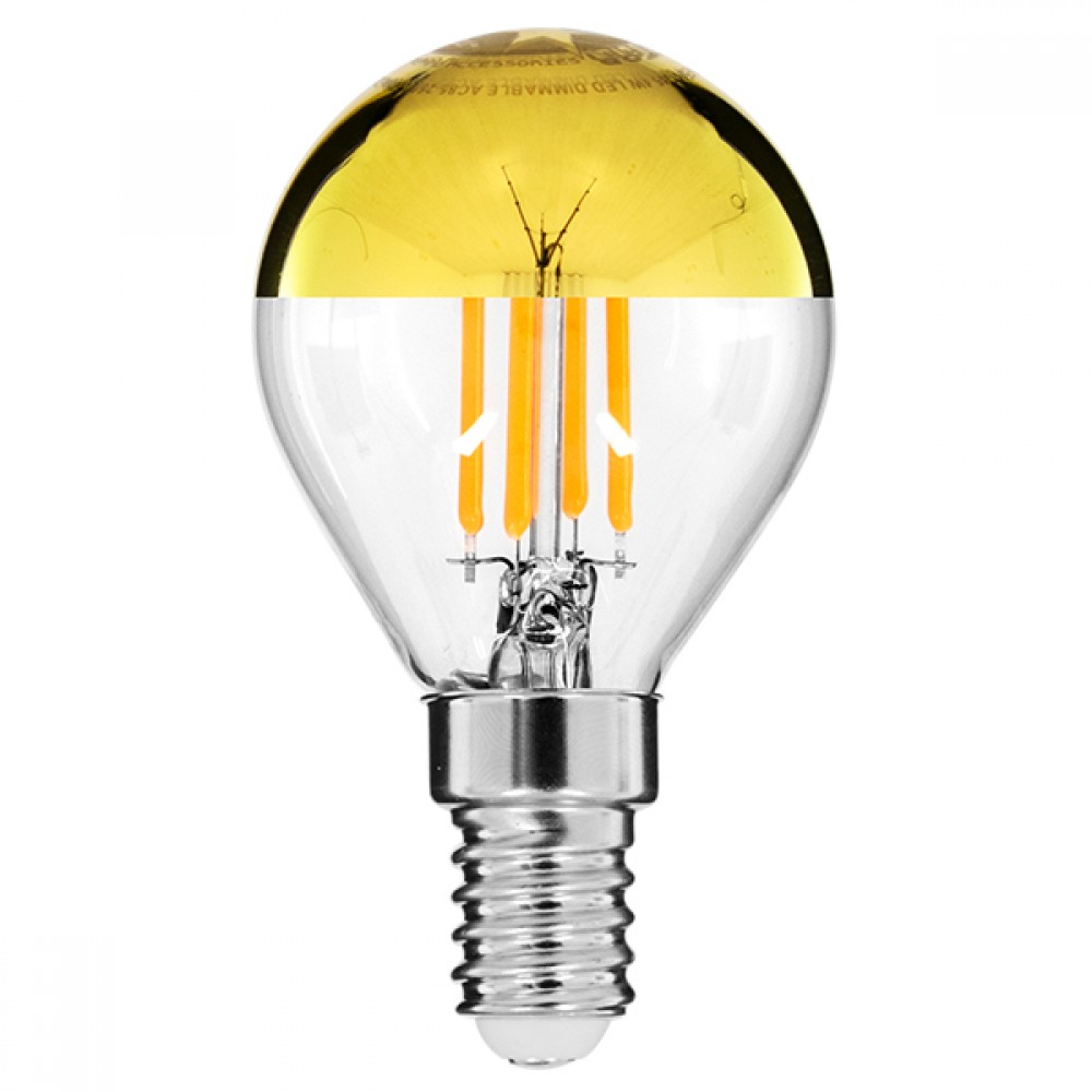 GloboStar® 99105 Λάμπα E14 G45 Γλομπάκι με Ανεστραμμένο Χρυσό Καθρέπτη LED FILAMENT 4W 420 lm 320° AC 85-265V Edison Retro με Διάφανο-Χρυσό Γυαλί Ultra Θερμό Λευκό 2200 K Dimmable - 99105 GloboStar® 99105 Λάμπα E14 G45 Γλομπάκι με Ανεστραμμένο Χρυσό Καθρέπτη LED FILAMENT 4W 420 lm 320° AC 85-265V Edison Retro με Διάφανο-Χρυσό Γυαλί Ultra Θερμό Λευκό 2200 K Dimmable