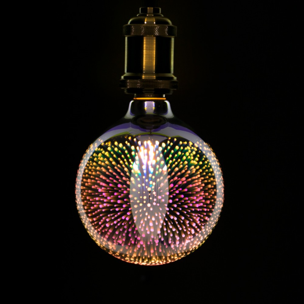 GloboStar® 99271 Λάμπα E27 G125 LED FILAMENT 5W 300 lm 320° AC 85-265V Edison Retro με 3D Εφέ - Galaxy Extreme Glass 2700 K - 3D - 99271 GloboStar® 99271 Λάμπα E27 G125 LED FILAMENT 5W 300 lm 320° AC 85-265V Edison Retro με 3D Εφέ - Galaxy Extreme Glass 2700 K - 3D