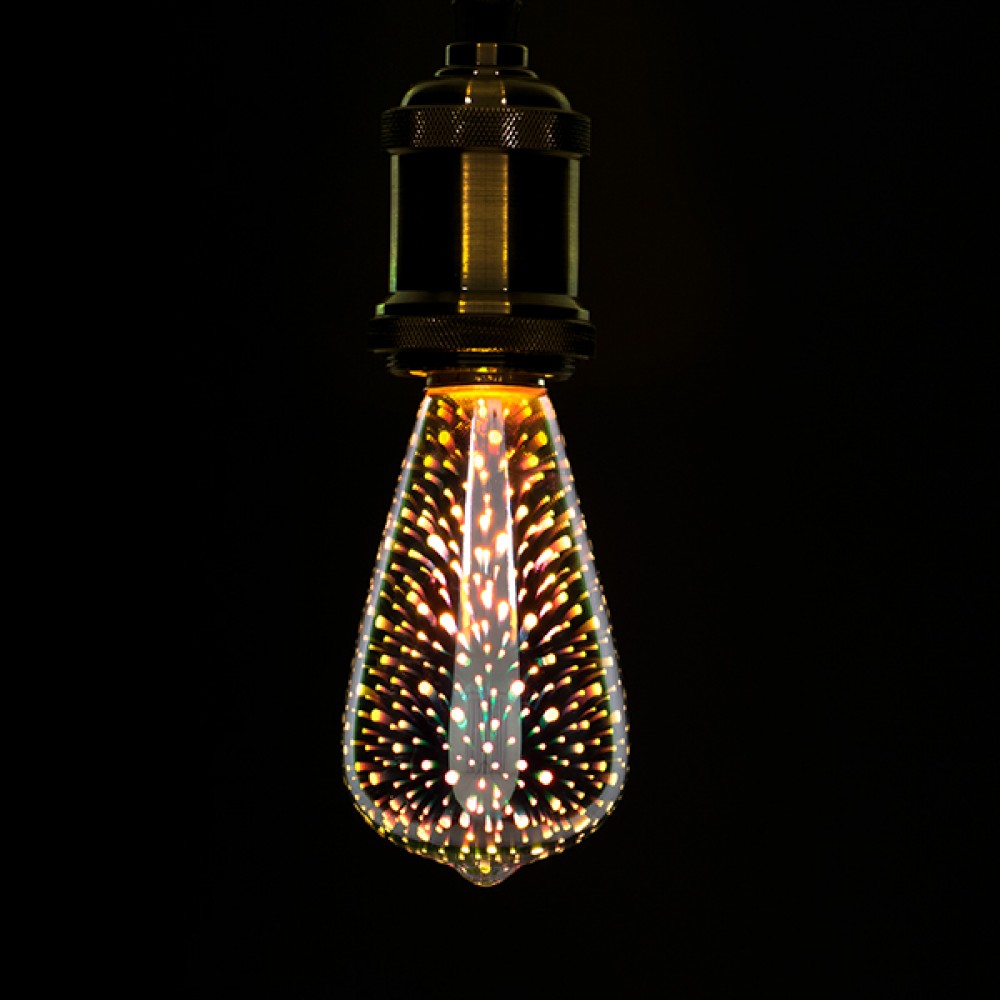 GloboStar® 99272 Λάμπα E27 ST64 LED FILAMENT 5W 300 lm 320° AC 85-265V Edison Retro με 3D Εφέ - Galaxy Extreme Glass 2700 K - 3D - 99272 GloboStar® 99272 Λάμπα E27 ST64 LED FILAMENT 5W 300 lm 320° AC 85-265V Edison Retro με 3D Εφέ - Galaxy Extreme Glass 2700 K - 3D