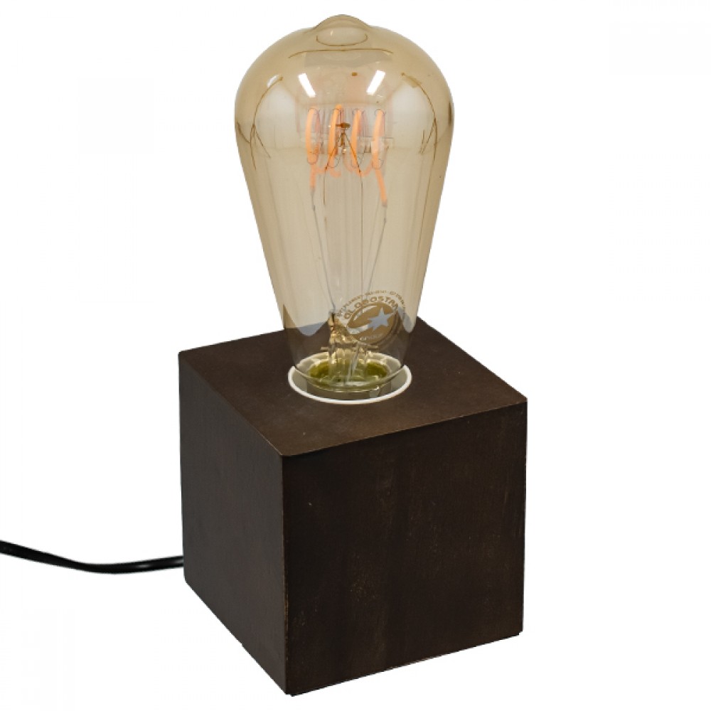 GloboStar® Cube 99406 Μοντέρνο Ξύλινο Επιτραπέζιο Φωτιστικό Πορτατίφ Λαμπατέρ με Ντουί E27 Μονόφωτο Κύβος Καφέ Σκούρο - Καρυδιά με 1.8m καλώδιο και διακόπτη M8 x Π8 x Υ8cm - 99406 GloboStar® Cube 99406 Μοντέρνο Ξύλινο Επιτραπέζιο Φωτιστικό Πορτατίφ Λαμπατέρ με Ντουί E27 Μονόφωτο Κύβος Καφέ Σκούρο - Καρυδιά με 1.8m καλώδιο και διακόπτη M8 x Π8 x Υ8cm