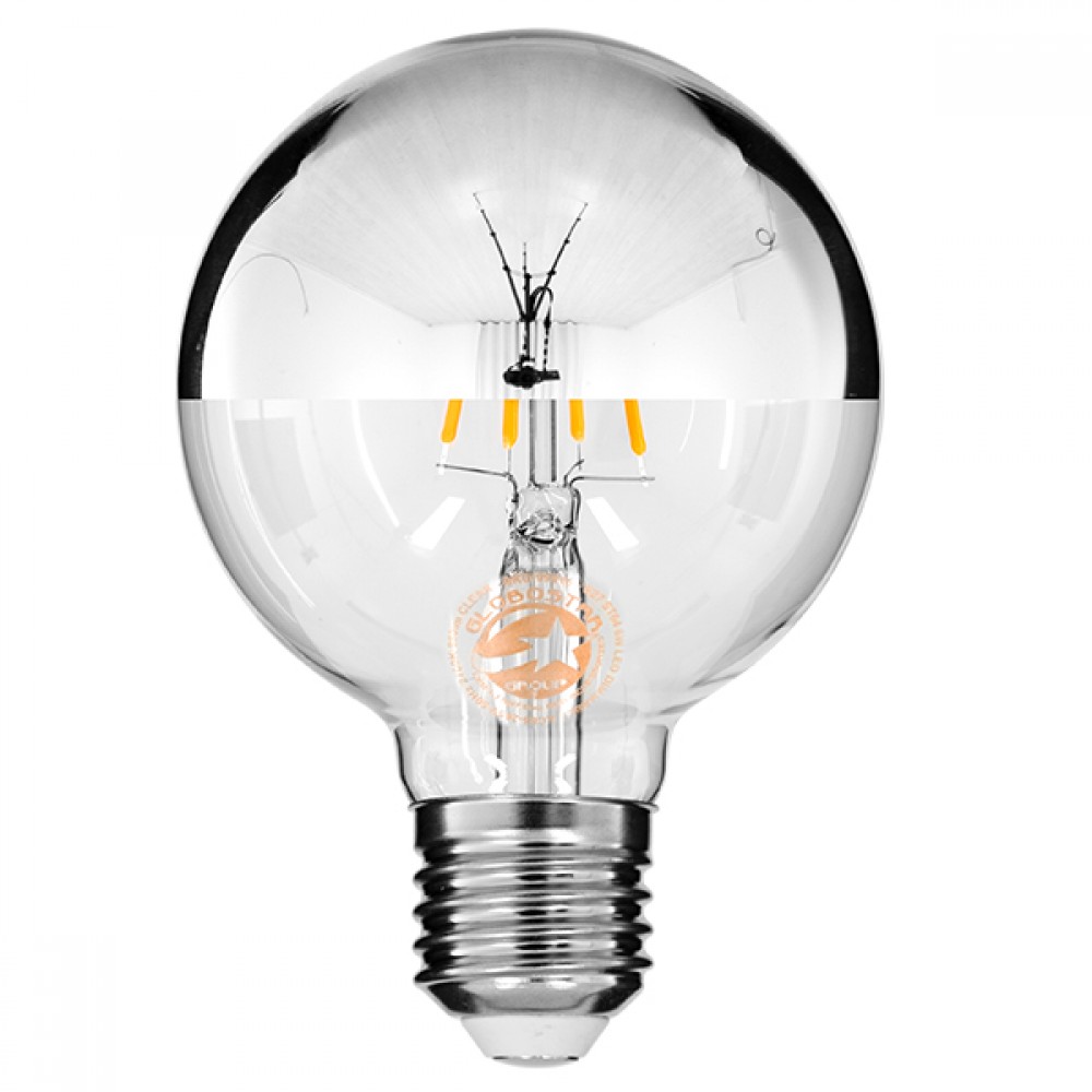 GloboStar® 99104 Λάμπα E27 G80 Γλόμπος με Ανεστραμμένο Χρώμιο Καθρέπτη LED FILAMENT 4W 440 lm 320° AC 85-265V Edison Retro με Διάφανο-Χρώμιο Γυαλί Θερμό Λευκό 2700 K Dimmable - 99104 GloboStar® 99104 Λάμπα E27 G80 Γλόμπος με Ανεστραμμένο Χρώμιο Καθρέπτη LED FILAMENT 4W 440 lm 320° AC 85-265V Edison Retro με Διάφανο-Χρώμιο Γυαλί Θερμό Λευκό 2700 K Dimmable