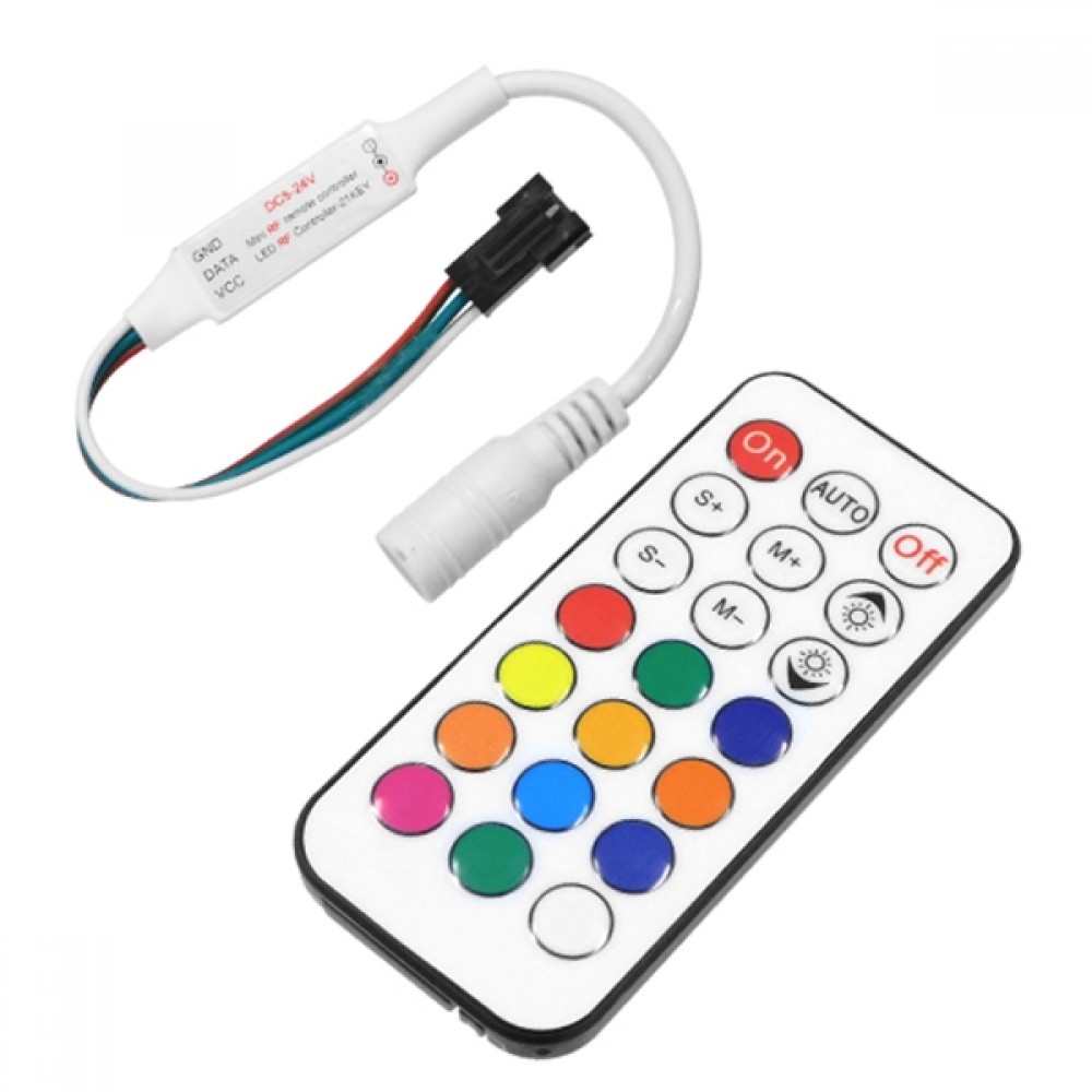GloboStar® 73441 Ασύρματος LED Mini Dream-Color Magic Digital RGBW Controller με Χειριστήριο RF 21 Keys για LED Digital RGBW Προϊόντα 5v - 12v - 24v 2048 IC - 73441 GloboStar® 73441 Ασύρματος LED Mini Dream-Color Magic Digital RGBW Controller με Χειριστήριο RF 21 Keys για LED Digital RGBW Προϊόντα 5v - 12v - 24v 2048 IC