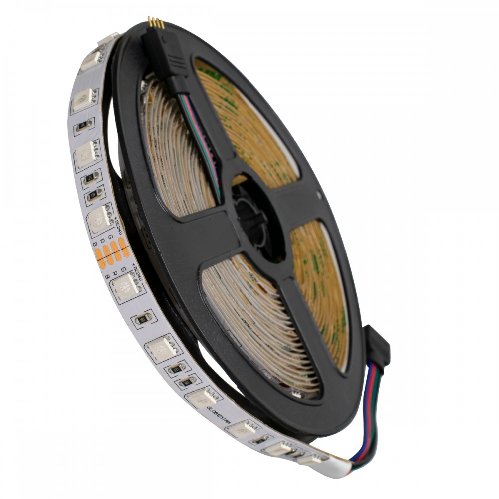 GloboStar® 70229 Ταινία LED SMD 5050 5m 14.4W/m 60LED/m 800lm/m 120° DC 24V IP20 RGB - 70229 GloboStar® 70229 Ταινία LED SMD 5050 5m 14.4W/m 60LED/m 800lm/m 120° DC 24V IP20 RGB