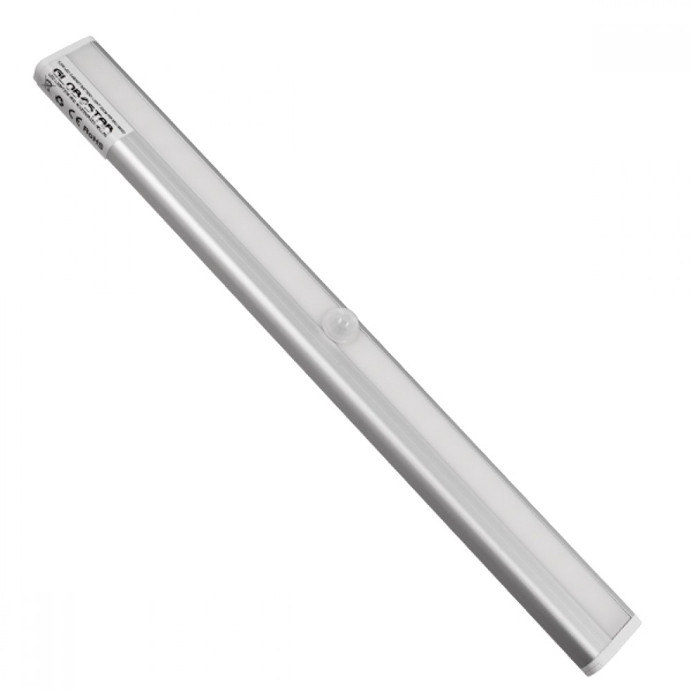 GloboStar 99302 Γραμμικό Φωτιστικό Cabinet Light Linear 30cm Ντουλάπας με Μπαταρίες & PIR Αισθητήρα Κίνησης LED SMD 2835 3.5W 280 lm 180° DC 6V IP20 Ψυχρό Λευκό 6000 K - 99302 GloboStar 99302 Γραμμικό Φωτιστικό Cabinet Light Linear 30cm Ντουλάπας με Μπαταρίες & PIR Αισθητήρα Κίνησης LED SMD 2835 3.5W 280 lm 180° DC 6V IP20 Ψυχρό Λευκό 6000 K