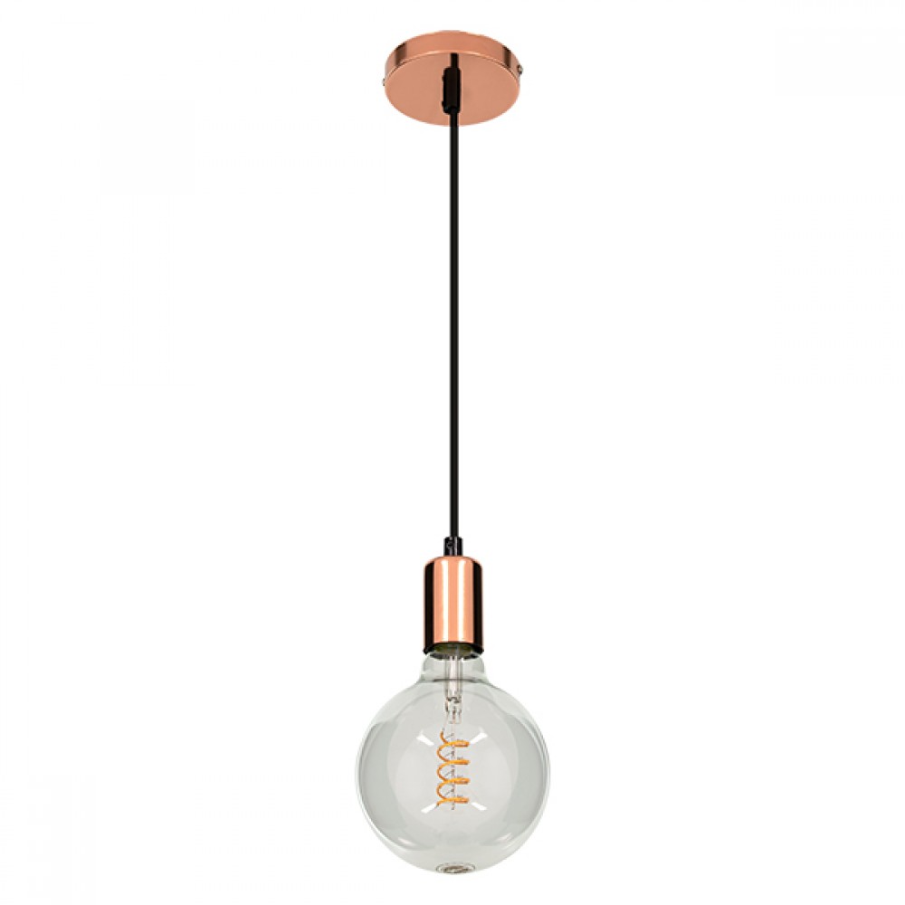 GloboStar® LUMI COPPER 99422 Μοντέρνο Μεταλλικό Κρεμαστό Φωτιστικό Οροφής Ανάρτηση με Ντουί E27 Μονόφωτο Χάλκινο Φ4 x Y118cm - 99422 GloboStar® LUMI COPPER 99422 Μοντέρνο Μεταλλικό Κρεμαστό Φωτιστικό Οροφής Ανάρτηση με Ντουί E27 Μονόφωτο Χάλκινο Φ4 x Y118cm