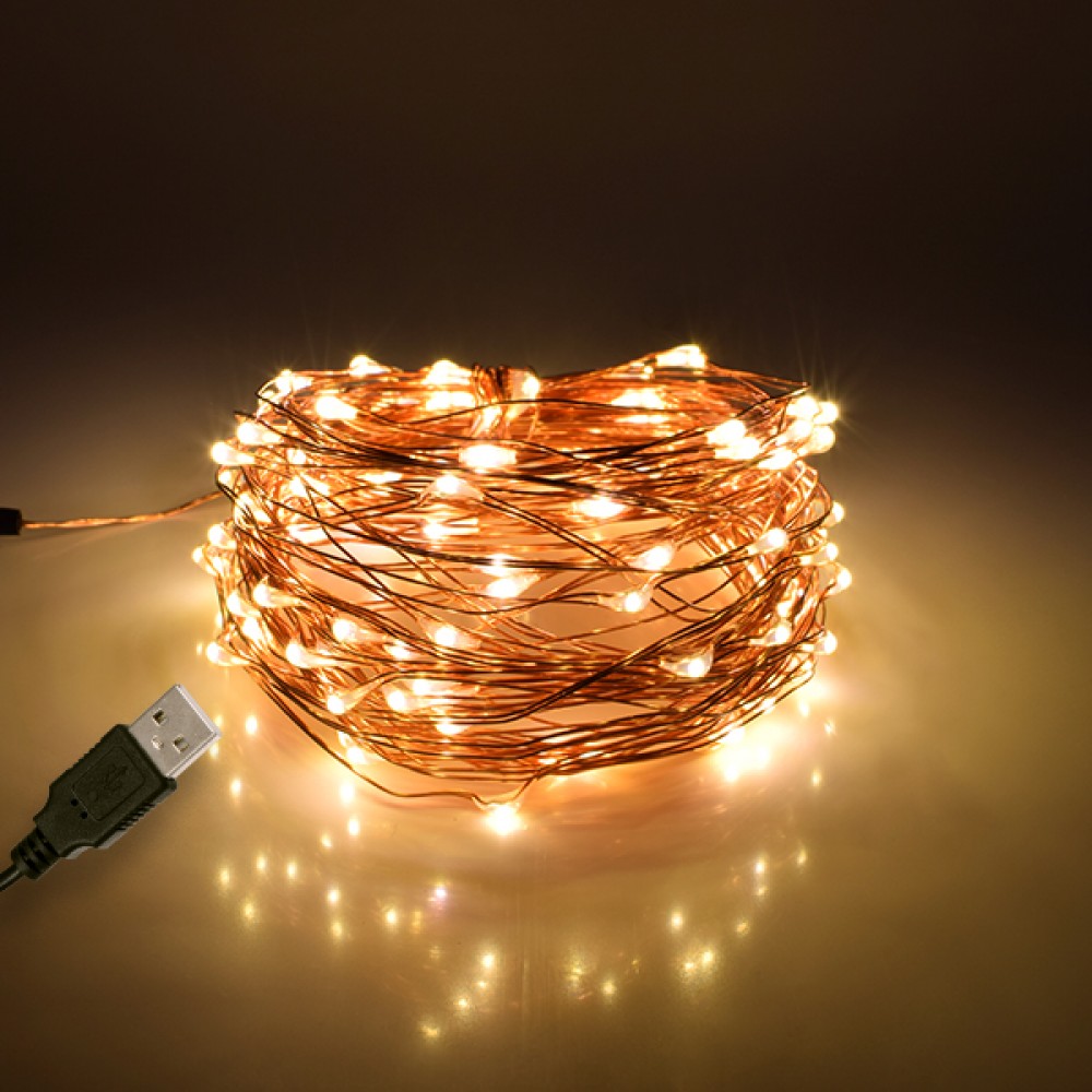 79722 Διακοσμητική Γιρλάντα 10 Μέτρων 100 LED USB 5 Volt 6 Watt με Χάλκινο Συρμάτινο Καλώδιο Θερμό Λευκό 3000K - 79722 79722 Διακοσμητική Γιρλάντα 10 Μέτρων 100 LED USB 5 Volt 6 Watt με Χάλκινο Συρμάτινο Καλώδιο Θερμό Λευκό 3000K - 79722
