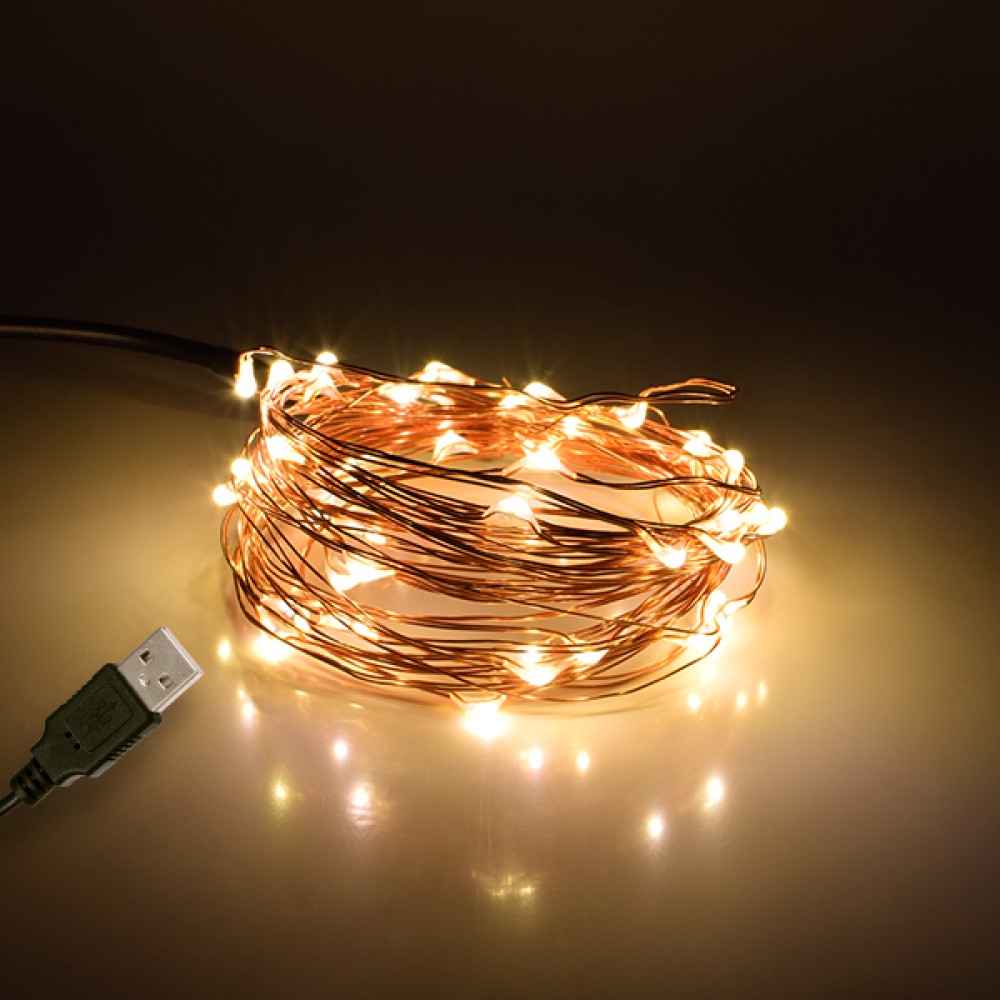 79721 Διακοσμητική Γιρλάντα 5 Μέτρων 50 LED USB 5 Volt 3 Watt με Χάλκινο Συρμάτινο Καλώδιο Θερμό Λευκό 3000K - 79721 79721 Διακοσμητική Γιρλάντα 5 Μέτρων 50 LED USB 5 Volt 3 Watt με Χάλκινο Συρμάτινο Καλώδιο Θερμό Λευκό 3000K - 79721