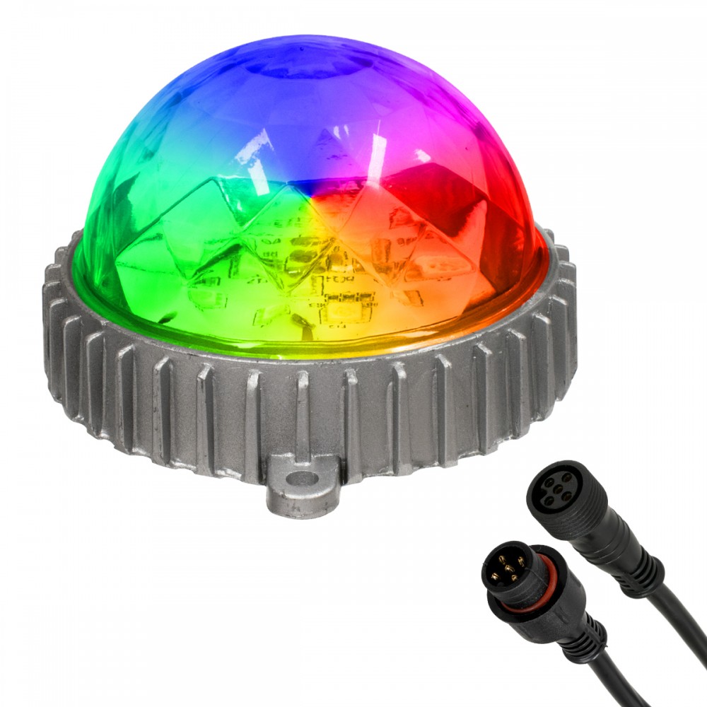 GloboStar® 30547 Ψηφιακό LED Module GENIUS DMX512 Addressable 5W 400 lm 320° DC 24V Αδιάβροχο IP68 RGB Φ12 x Υ7cm - 30547 GloboStar® 30547 Ψηφιακό LED Module GENIUS DMX512 Addressable 5W 400 lm 320° DC 24V Αδιάβροχο IP68 RGB Φ12 x Υ7cm