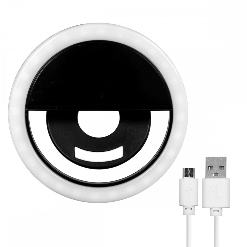 GloboStar® 79043 Selfie Ring Light LED SMD 2W 200 lm Μαύρο Σώμα με Ενσωματωμένη Επαναφορτιζόμενη Μπαταρία 500mAh & Καλώδιο Φόρτισης Micro USB Ψυχρό Λευκό 6000 K για Κινητό Τηλέφωνο και Tablet Φ8.5 x Υ2.5cm - 79043 GloboStar® 79043 Selfie Ring Light LED SMD 2W 200 lm Μαύρο Σώμα με Ενσωματωμένη Επαναφορτιζόμενη Μπαταρία 500mAh & Καλώδιο Φόρτισης Micro USB Ψυχρό Λευκό 6000 K για Κινητό Τηλέφωνο και Tablet Φ8.5 x Υ2.5cm
