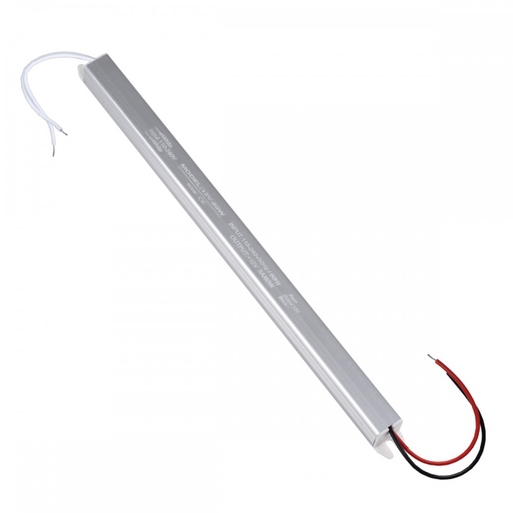 GloboStar® 73001 Μεταλλικό Τροφοδοτικό PELV Slim για Προϊόντα LED 60W 5A - AC 220-240V σε DC 12V - IP20 Μ16 x Π4 x Υ3cm - 3 Years Warranty - 73001 GloboStar® 73001 Τροφοδοτικό LED Ultra Slim 60W DC 12V 5A IP20 Μ16 x Π4 x Υ3cm