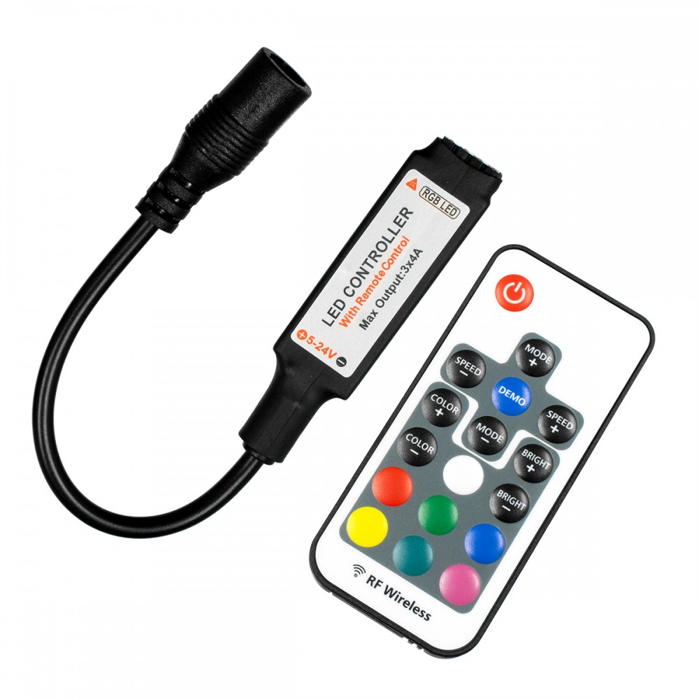 GloboStar® 73420 Ασύρματος LED Controller RGB με Χειριστήριο RF 2.4Ghz DC 5-24V Max 288W - 73420 GloboStar® 73420 Ασύρματος LED Controller RGB με Χειριστήριο RF 2.4Ghz DC 5-24V Max 288W
