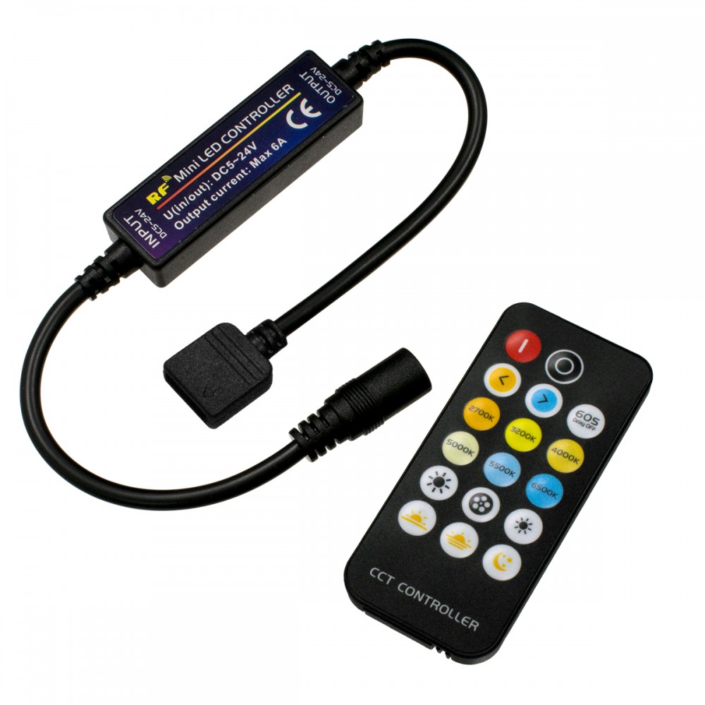 GloboStar® 73356 Ασύρματο LED CCT Controller με Χειριστήριο RF 2.4Ghz DC 5-24V Max 144W - 73356 GloboStar® 73356 Ασύρματο LED CCT Controller με Χειριστήριο RF 2.4Ghz DC 5-24V Max 144W