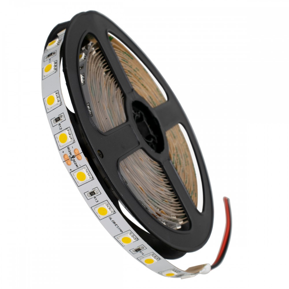 GloboStar® 70222 Ταινία LED SMD 5050 5m 14.4W/m 60LED/m 1648lm/m 120° DC 24V IP20 Θερμό Λευκό 3000K - 5 Χρόνια Εγγύηση - 70222 GloboStar® 70222 Ταινία LED SMD 5050 5m 14.4W/m 60LED/m 1648lm/m 120° DC 24V IP20 Θερμό Λευκό 3000K - 5 Χρόνια Εγγύηση