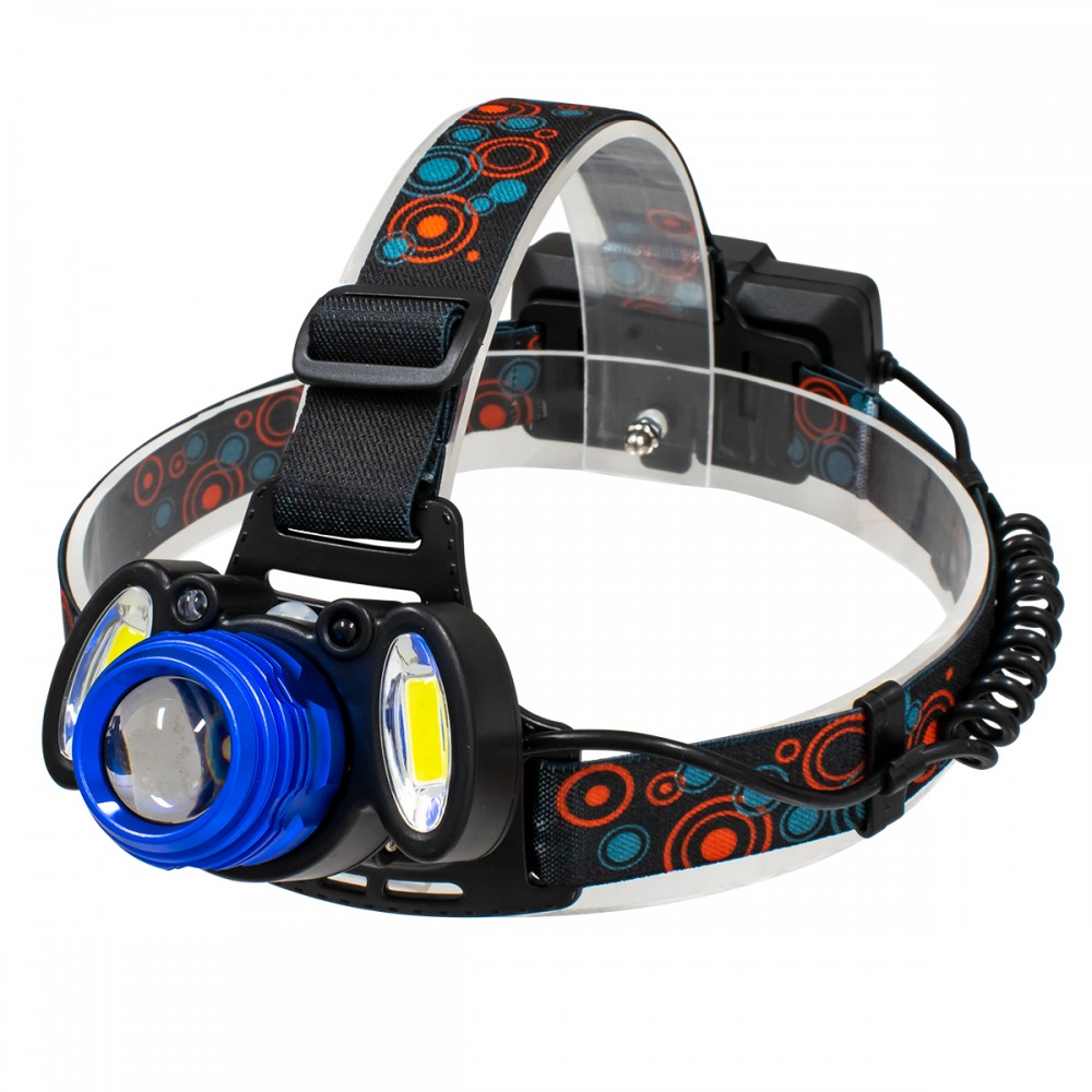 GloboStar® 79056 Επαναφορτιζόμενος Φακός Κεφαλής LED 1 x CREE XHP50 20W & 2 x CREE COB 10W 3000lm με 3 Modes - PIR Ανιχνευτή-Αισθητήρα Κίνησης & 2 x Μπαταρίες 18650 2400mAh Li-ion Αδιάβροχος IP54 Ψυχρό Λευκό 6000K - 79056 GloboStar® 79056 Επαναφορτιζόμενος Φακός Κεφαλής LED 1 x CREE XHP50 20W & 2 x CREE COB 10W 3000lm με 3 Modes & 2 x Μπαταρίες 18650 2400mAh Li-ion Αδιάβροχος IP54 Ψυχρό Λευκό 6000K