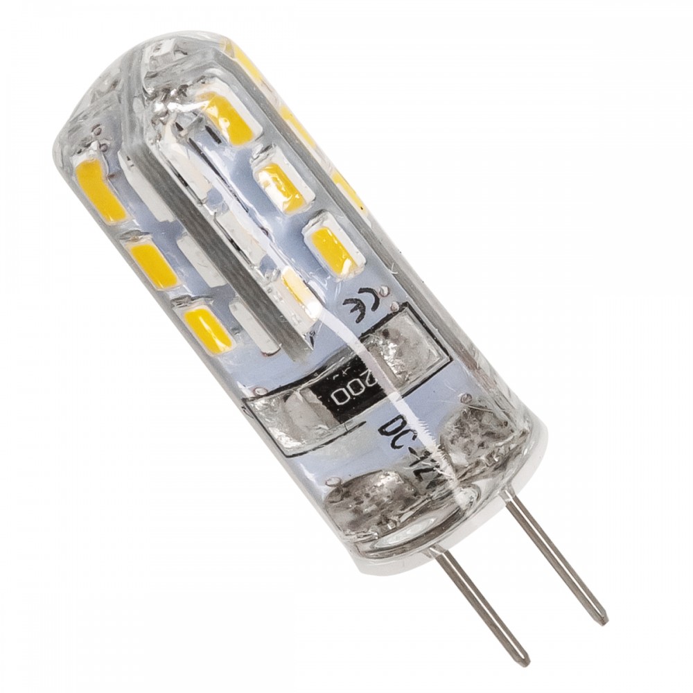 GloboStar® 76132 Λάμπα G4 LED SMD 2835 2W 180lm 320° DC 12V Σιλικόνης Θερμό Λευκό 3000K Dimmable - 76132 GloboStar® 76132 Λάμπα G4 LED SMD 2835 2W 180lm 320° DC 12V Σιλικόνης Θερμό Λευκό 3000K Dimmable