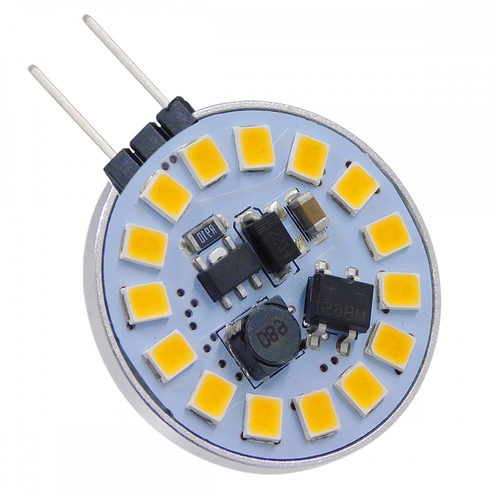 GloboStar® 76106 Λάμπα G4 LED SMD 2835 3W 300lm 120° DC 12-24V Side Pin Θερμό Λευκό 3000K Dimmable - 76106 GloboStar® 76106 Λάμπα G4 LED SMD 2835 3W 300lm 120° DC 12-24V Side Pin Θερμό Λευκό 3000K Dimmable