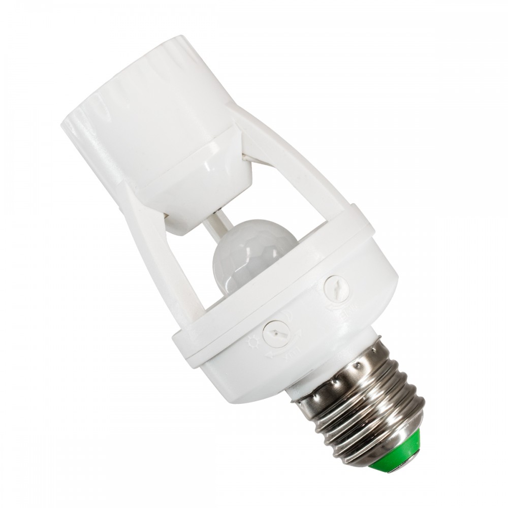 GloboStar® 75704 Αισθητήρας Ντουί E27 με PIR Ανιχνευτή-Αισθητήρα Κίνησης 360° 6m και Αισθητήρα Ημέρας-Νύχτας - Motion Sensor AC 230V Max 60W - 75704 GloboStar® 75704 Αισθητήρας Ντουί E27 με PIR Ανιχνευτή-Αισθητήρα Κίνησης 360° 6m και Αισθητήρα Ημέρας-Νύχτας - Motion Sensor AC 230V Max 60W