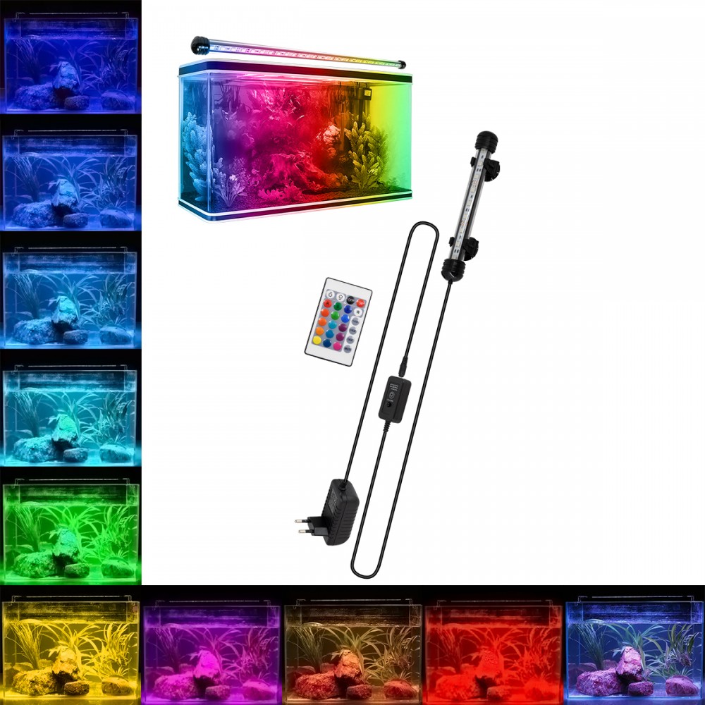 GloboStar® 79670 Φωτιστικό Ενυδρείου 18cm LED 2W 180° AC 230V Αδιάβροχο IP68 με Ασύρματο Χειριστήριο IR Πολύχρωμο RGB - 79670 GloboStar® 79670 Φωτιστικό Ενυδρείου 18cm LED 2W 180° AC 230V Αδιάβροχο IP68 με Ασύρματο Χειριστήριο IR Πολύχρωμο RGB