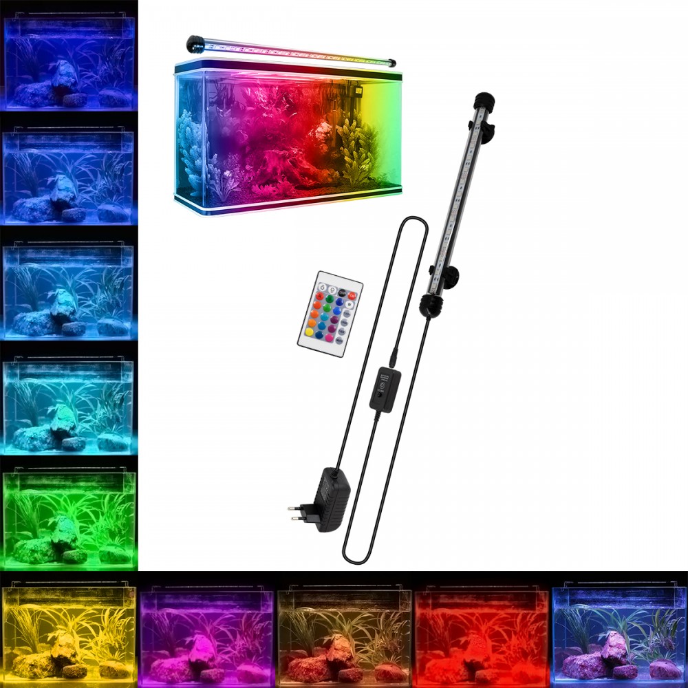 GloboStar® 79671 Φωτιστικό Ενυδρείου 28cm LED 3W 180° AC 230V Αδιάβροχο IP68 με Ασύρματο Χειριστήριο IR Πολύχρωμο RGB - 79671 GloboStar® 79671 Φωτιστικό Ενυδρείου 28cm LED 3W 180° AC 230V Αδιάβροχο IP68 με Ασύρματο Χειριστήριο IR Πολύχρωμο RGB