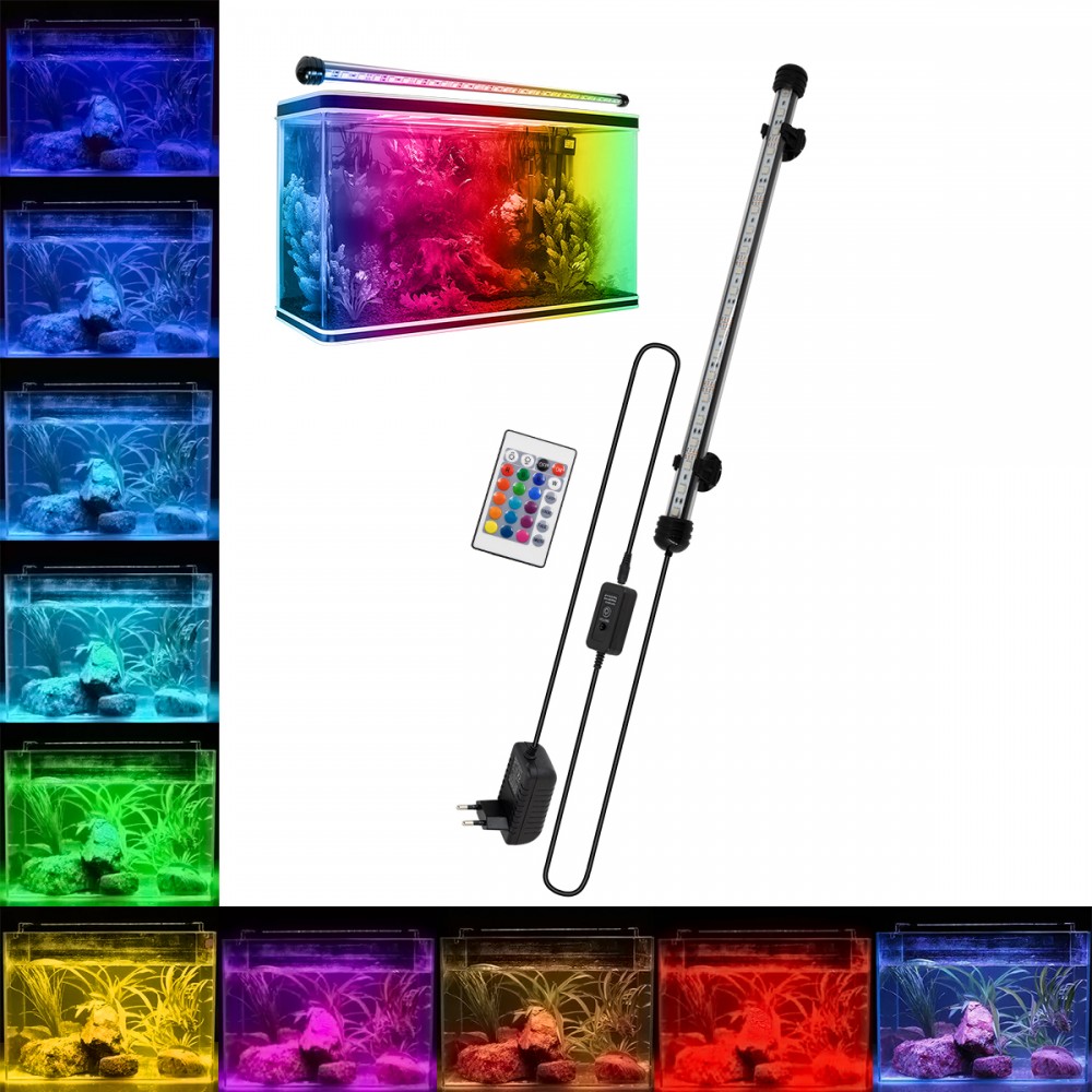 GloboStar® 79672 Φωτιστικό Ενυδρείου 38cm LED 4W 180° AC 230V Αδιάβροχο IP68 με Ασύρματο Χειριστήριο IR Πολύχρωμο RGB - 79672 GloboStar® 79672 Φωτιστικό Ενυδρείου 38cm LED 4W 180° AC 230V Αδιάβροχο IP68 με Ασύρματο Χειριστήριο IR Πολύχρωμο RGB