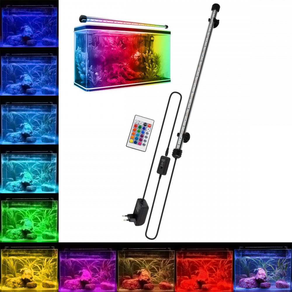 GloboStar® 79673 Φωτιστικό Ενυδρείου 48cm LED 5.5W 180° AC 230V Αδιάβροχο IP68 με Ασύρματο Χειριστήριο IR Πολύχρωμο RGB - 79673 GloboStar® 79673 Φωτιστικό Ενυδρείου 48cm LED 5.5W 180° AC 230V Αδιάβροχο IP68 με Ασύρματο Χειριστήριο IR Πολύχρωμο RGB