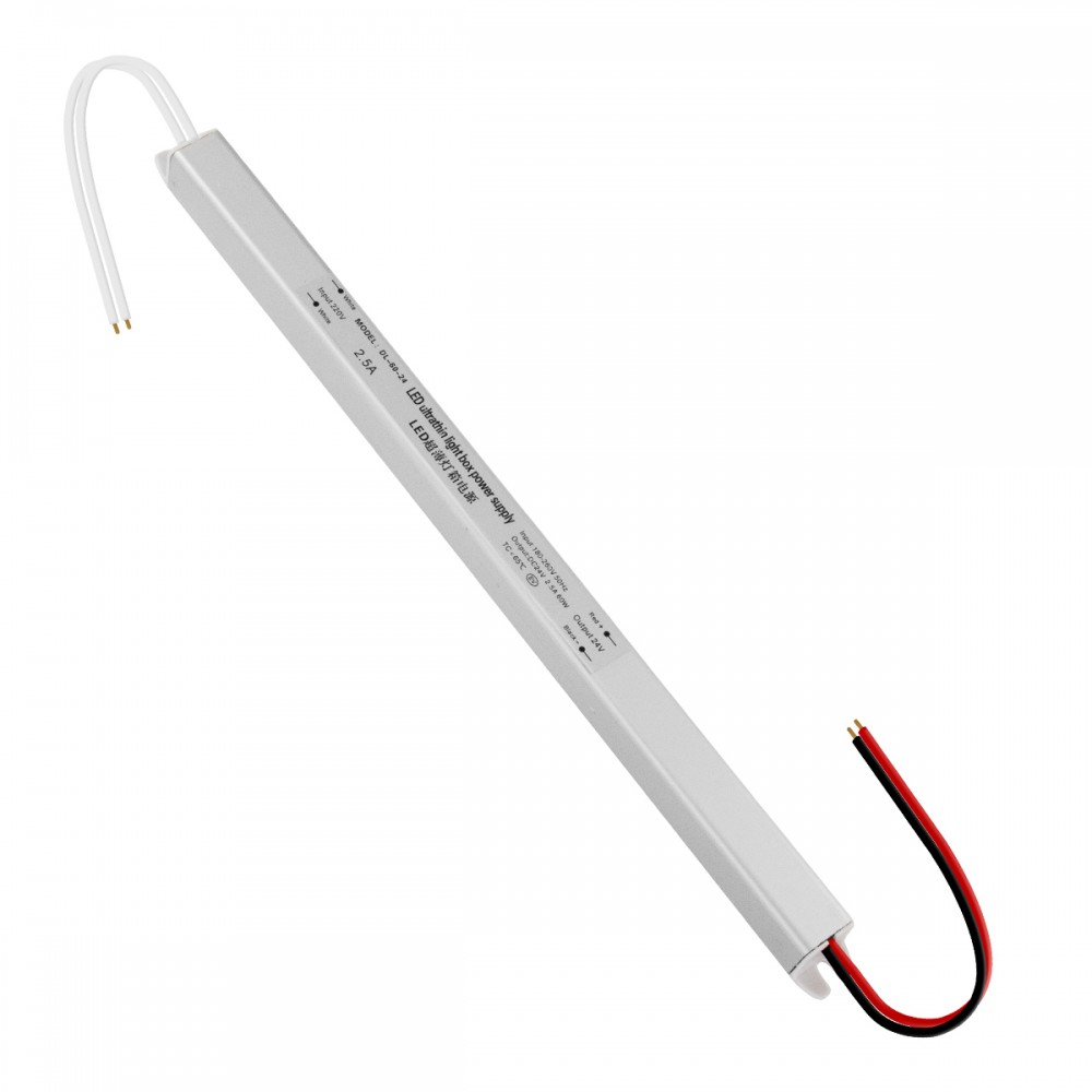 GloboStar® 73013 Μεταλλικό Τροφοδοτικό PELV Ultra Slim για Προϊόντα LED 60W 2.5A - AC 220-240V σε DC 24V - IP20 Μ31 x Π1.8 x Υ1.8cm - 3 Years Warranty - 73013 GloboStar® 73013 Τροφοδοτικό LED Ultra Slim 60W DC 24V 2.5A IP20 Μ31 x Π1.8 x Υ1.8cm