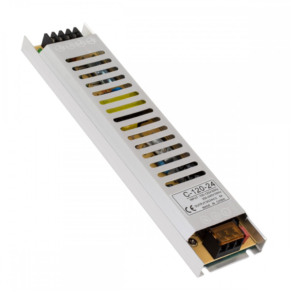 GloboStar® 73015 Μεταλλικό Τροφοδοτικό PELV Ultra Slim για Προϊόντα LED 120W 5A - AC 220-240V σε DC 24V - IP20 Μ22.5 x Π5.4 x Υ2.1cm - 3 Years Warranty - 73015 GloboStar® 73015 Τροφοδοτικό LED Ultra Slim 120W DC 24V 5A IP20 Μ22.5 x Π5.4 x Υ2.1cm