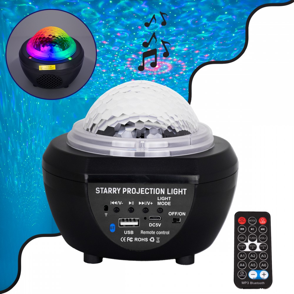 GloboStar® 79603 Μαύρο Επιτραπέζιο Διακοσμητικό Φωτιστικό Ειδικών Εφε NIGHT SKY GALAXY 3D LED 10W DC 5V 2200mAh Επαναφορτιζόμενο με Bluetooth Speaker - Sound Activated - Καλώδιο Τροφοδοσίας USB και Ασύρματο Χειριστήριο RF 2.4Ghz Πολύχρωμo RGB Dimmable - 7 GloboStar® 79603 Μαύρο Επιτραπέζιο Διακοσμητικό Φωτιστικό Ειδικών Εφε NIGHT SKY GALAXY 3D LED 10W DC 5V 2200mAh Επαναφορτιζόμενο με Bluetooth Speaker - Sound Activated - Καλώδιο Τροφοδοσίας USB και Ασύρματο Χειριστήριο RF 2.4Ghz Πολύχρωμo RGB