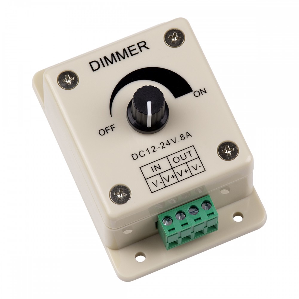 GloboStar® 73315 LED Dimmer Εξωτερικό με Ποτενσιόμετρο 12-24V Max 192W - 73315 GloboStar® 73315 LED Dimmer Εξωτερικό με Ποτενσιόμετρο 12-24V Max 192W - 73315