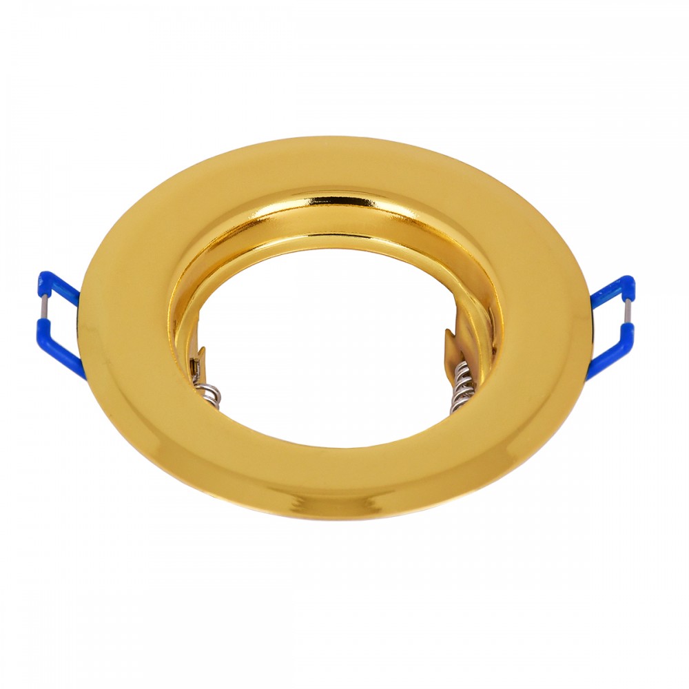 GloboStar® 77811 Χωνευτή Στρογγυλή Βάση για LED Spot GU10 - MR16 - GU5.3 Χρυσή Σταθερή Φ83mm - 77811 GloboStar® 77811 Χωνευτή Στρογγυλή Βάση για LED Spot GU10 - MR16 - GU5.3 Χρυσή Σταθερή Φ83mm - 77811