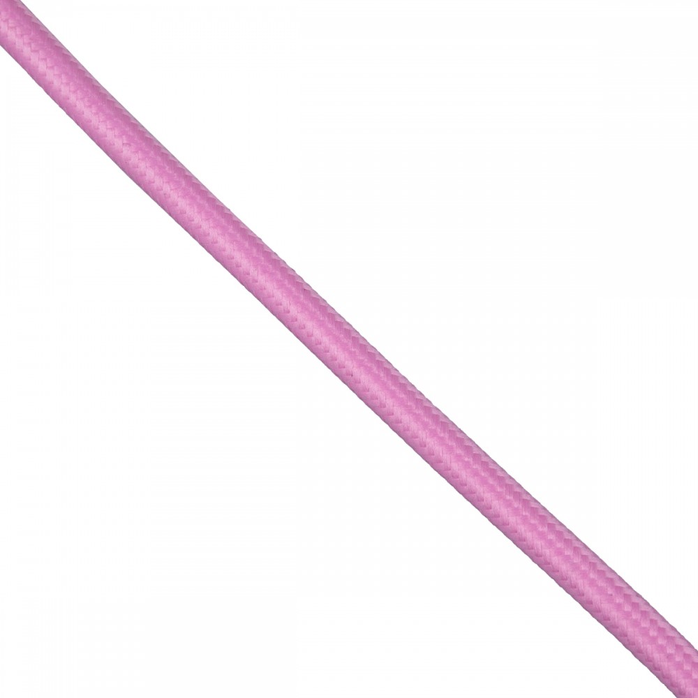 GloboStar® 77604 Στρογγυλό Υφασμάτινο Καλώδιο 1m 2 x 0.75mm² Ροζ - 77604 GloboStar® 77604 Στρογγυλό Υφασμάτινο Καλώδιο 1m 2 x 0.75mm² Ροζ - 77604