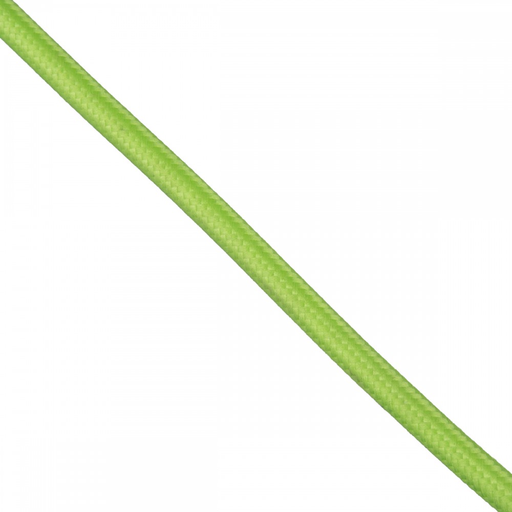 GloboStar® 77607 Στρογγυλό Υφασμάτινο Καλώδιο 1m 2 x 0.75mm² Λαχανί Φωσφορούχο - 77607 GloboStar® 77607 Στρογγυλό Υφασμάτινο Καλώδιο 1m 2 x 0.75mm² Λαχανί Φωσφορούχο - 77607