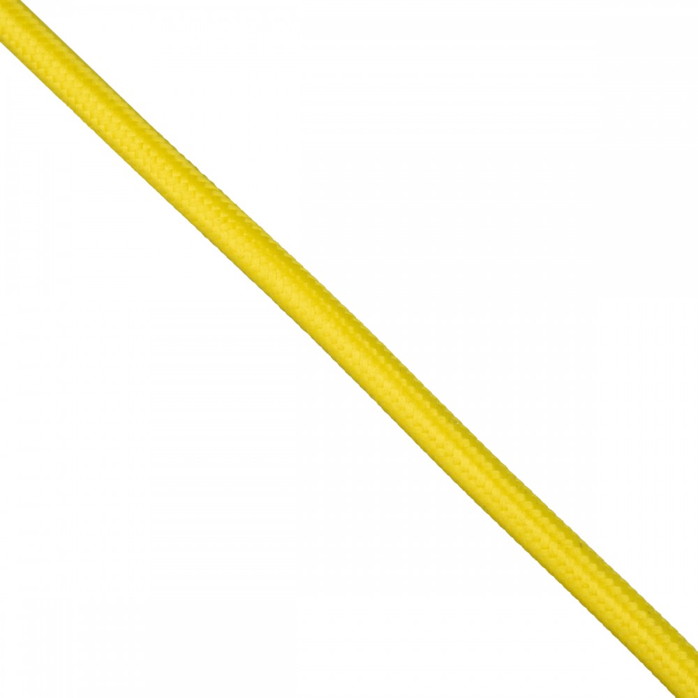 GloboStar® 77606 Στρογγυλό Υφασμάτινο Καλώδιο 1m 2 x 0.75mm² Κίτρινο - 77606 GloboStar® 77606 Στρογγυλό Υφασμάτινο Καλώδιο 1m 2 x 0.75mm² Κίτρινο - 77606