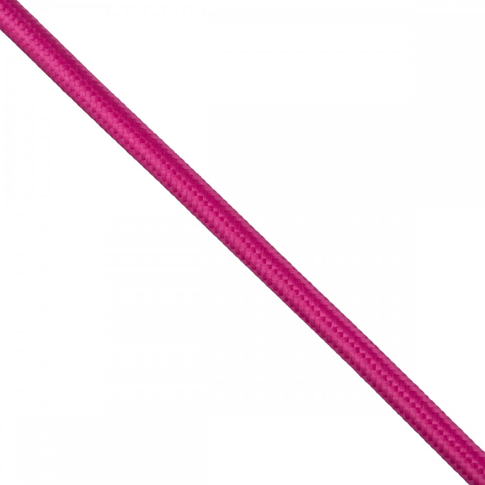 GloboStar® 77605 Στρογγυλό Υφασμάτινο Καλώδιο 1m 2 x 0.75mm² Φούξια - 77605 GloboStar® 77605 Στρογγυλό Υφασμάτινο Καλώδιο 1m 2 x 0.75mm² Φούξια - 77605