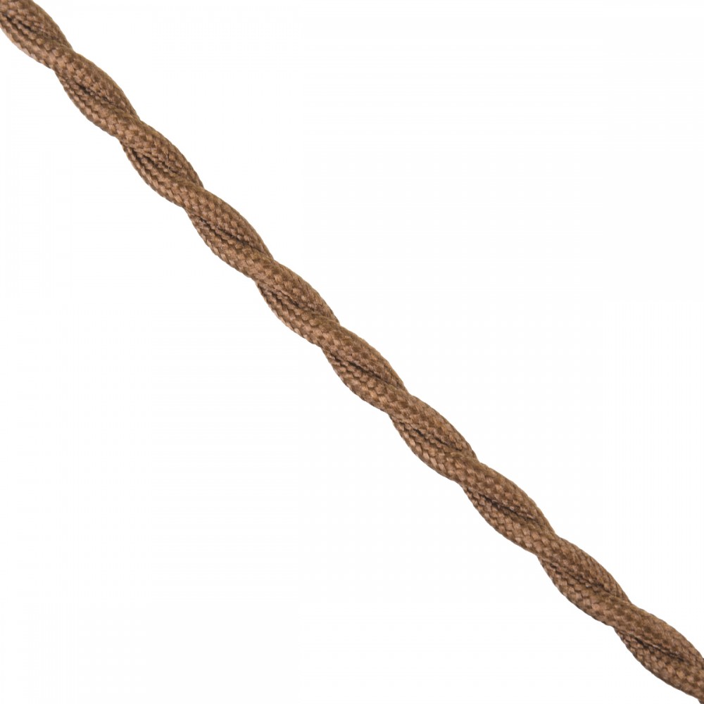 GloboStar® 77625 Πλεκτό Υφασμάτινο Καλώδιο 1m 2 x 0.75mm² Καφέ Ανοιχτό - 77625 GloboStar® 77625 Πλεκτό Υφασμάτινο Καλώδιο 1m 2 x 0.75mm² Καφέ Ανοιχτό - 77625