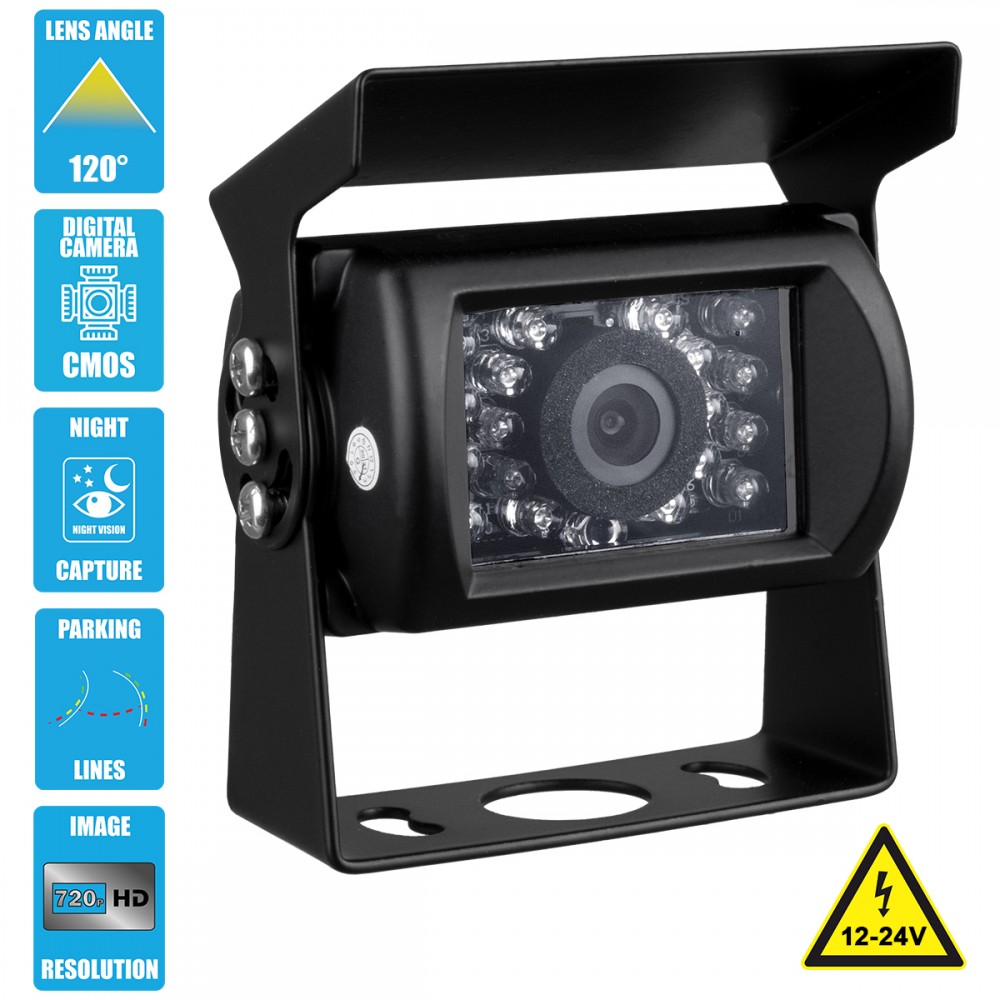 GloboStar® 86024 Έγχρωμη Κάμερα 720p CMOS HD Οπισθοπορείας Αυτοκινήτου-Φορτηγού DC 12-24V 170° Night Capture με Parking Lines & 10 Μέτρα Καλώδιο Σήματος RCA Αδιάβροχη IP65 - 86024 GloboStar® 86024 Έγχρωμη Κάμερα 720p CMOS HD Οπισθοπορείας Αυτοκινήτου-Φορτηγού DC 12-24V 170° Night Capture με Parking Lines & 10 Μέτρα Καλώδιο Σήματος RCA Αδιάβροχη IP65 - 86024