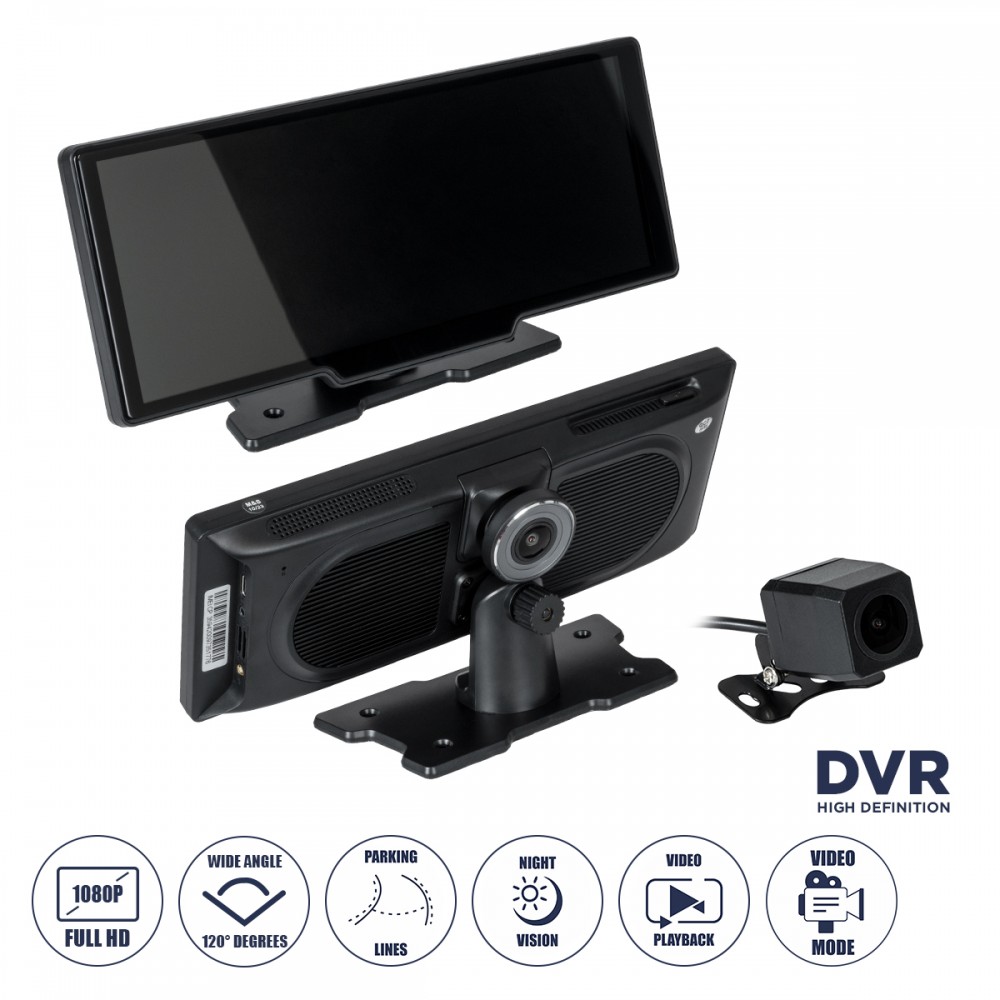 GloboStar® 86060 DVR FHD1080p Καταγραφικό Οχημάτων Smart με Οθόνη 8 Inches - WiFi - 4G Android 8.1OS - Sim Card Slot - GPS Navigator - Bluetooth - RAM2GB+ROM32GB - FM Transmitter - Dual Camera FHD1080p με WDR & Defogging Quad Core 1.5GHZ Processor - GloboStar® 86060 DVR FHD1080p Καταγραφικό Οχημάτων Smart με Οθόνη 8 Inches - WiFi - 4G Android 8.1OS - Sim Card Slot - GPS Navigator - Bluetooth - RAM2GB+ROM32GB - FM Transmitter - Dual Camera FHD1080p με WDR & Defogging Quad Core 1.5GHZ Processor -