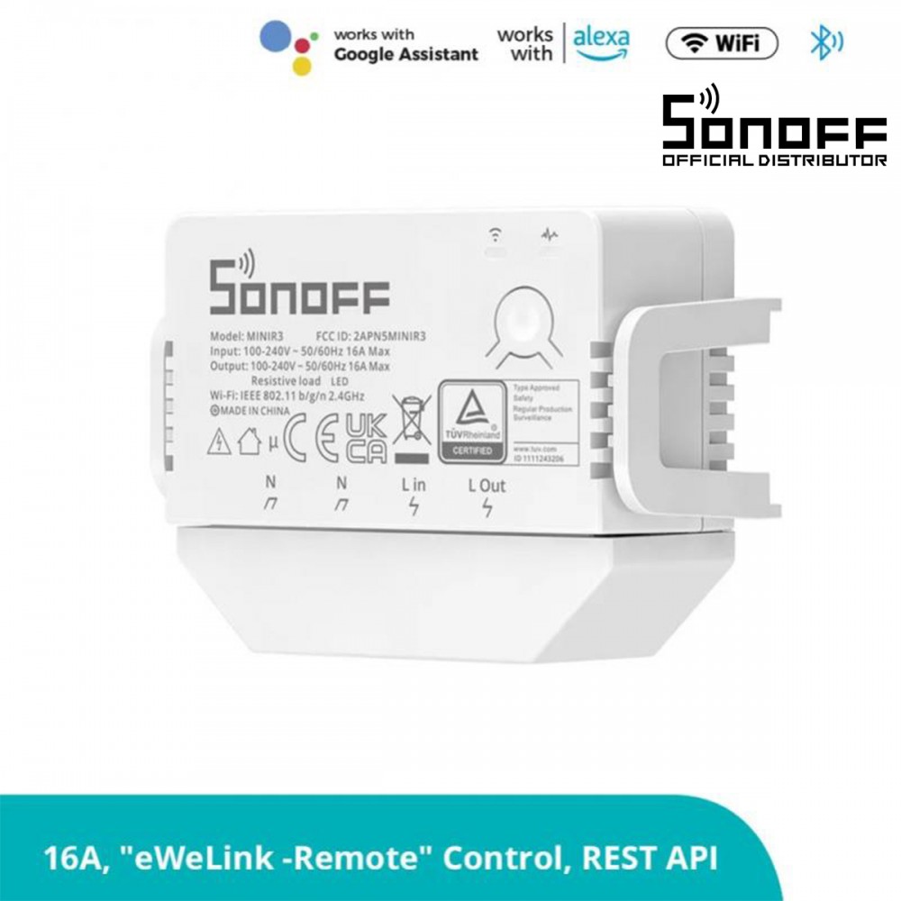 GloboStar® 80031 SONOFF MINIR3 - Wi-Fi Smart Switch 16A/3500W GloboStar® 80031 SONOFF MINIR3 - Wi-Fi Smart Switch 16A/3500W