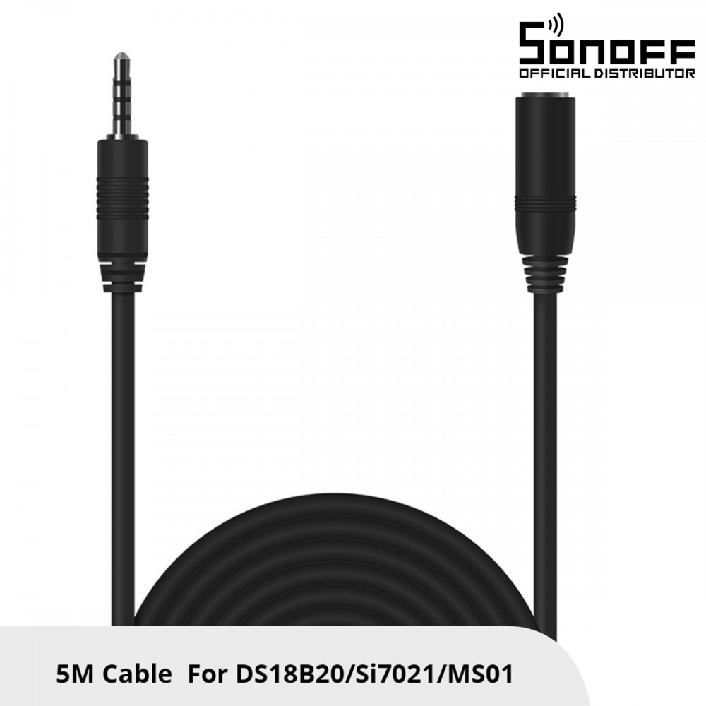 GloboStar® 80038 SONOFF AL560-R2 - 5M Sensor Extension Cable for DS18B20 & Si7021 & MS01 Models - 80038 GloboStar® 80038 SONOFF AL560-R2 - 5M Sensor Extension Cable for DS18B20 & Si7021 & MS01 Models - 80038