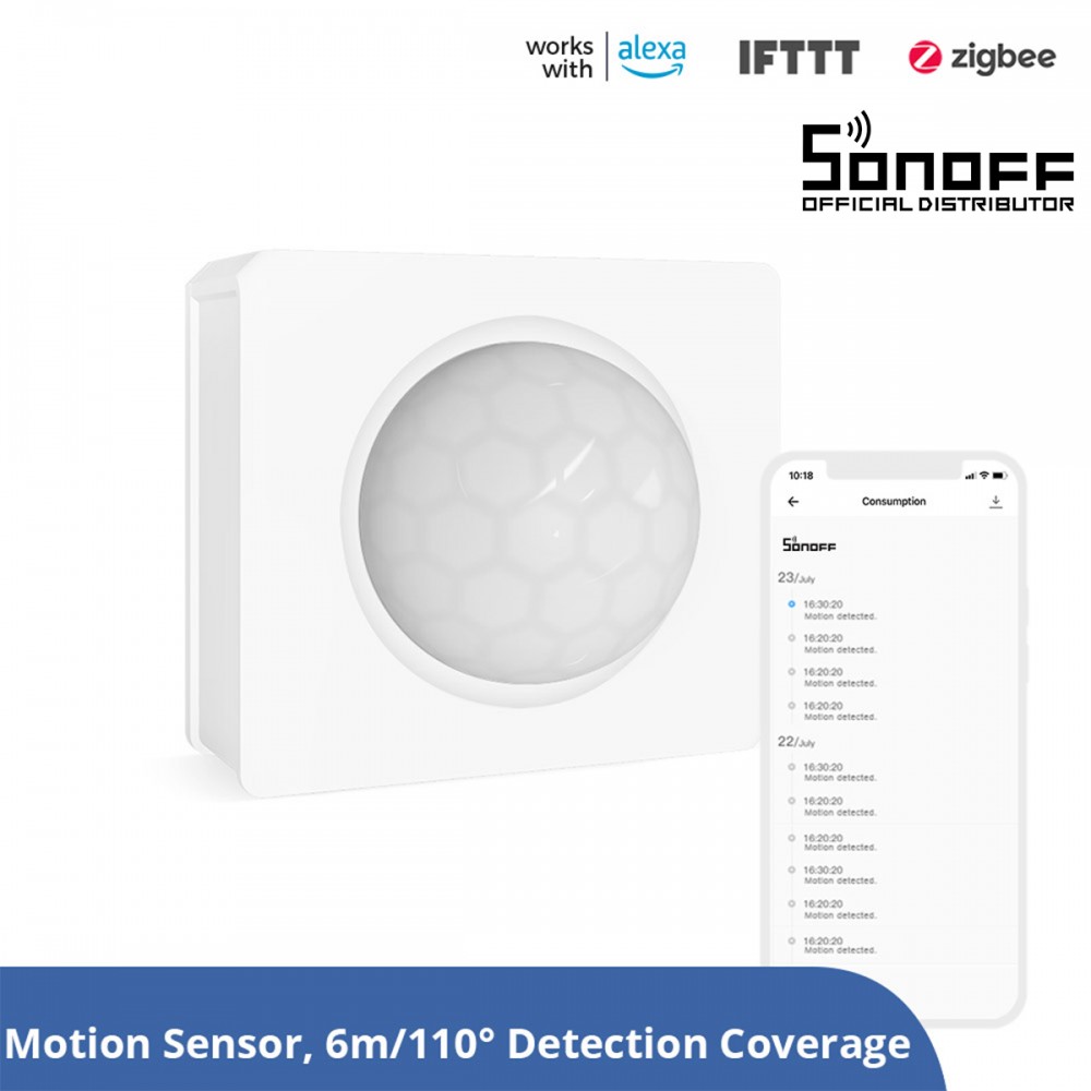 GloboStar® 80049 SONOFF SNZB-03-R3 – Zigbee Wireless Motion Sensor 6m/110° Detection - 80049 GloboStar® 80049 SONOFF SNZB-03-R3 – Zigbee Wireless Motion Sensor 6m/110° Detection - 80049