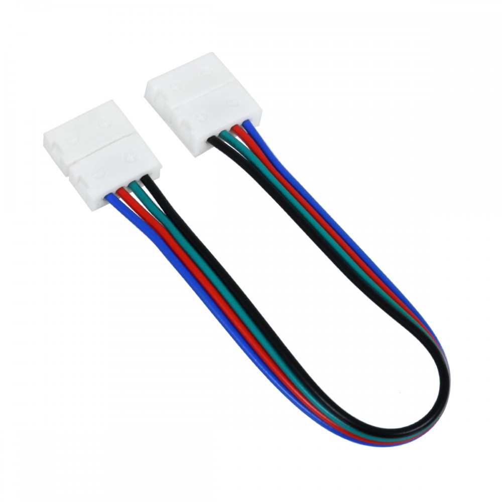 GloboStar® 70733 Διπλός Connector με 15cm Καλώδιο για Ταινίές LED RGB 7.2 & 14.4W - 10mm - 70733 GloboStar® 70733 Διπλός Connector με 15cm Καλώδιο για Ταινίές LED RGB 7.2 & 14.4W - 10mm - 70733