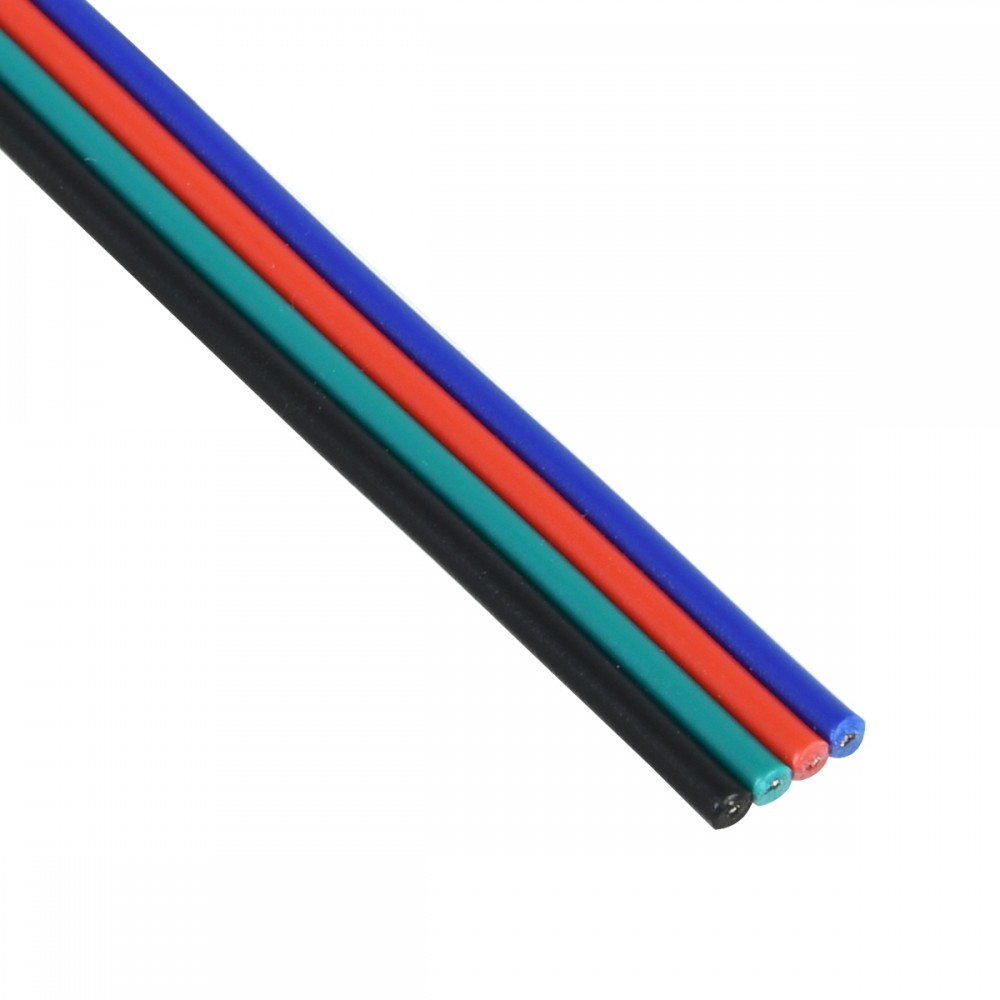 GloboStar® 70736 Εύκαμπτο Πλακέ Καλώδιο 1m RGB 4 x 0.25mm² - 70736 GloboStar® 70736 Εύκαμπτο Πλακέ Καλώδιο 1m RGB 4 x 0.25mm² - 70736