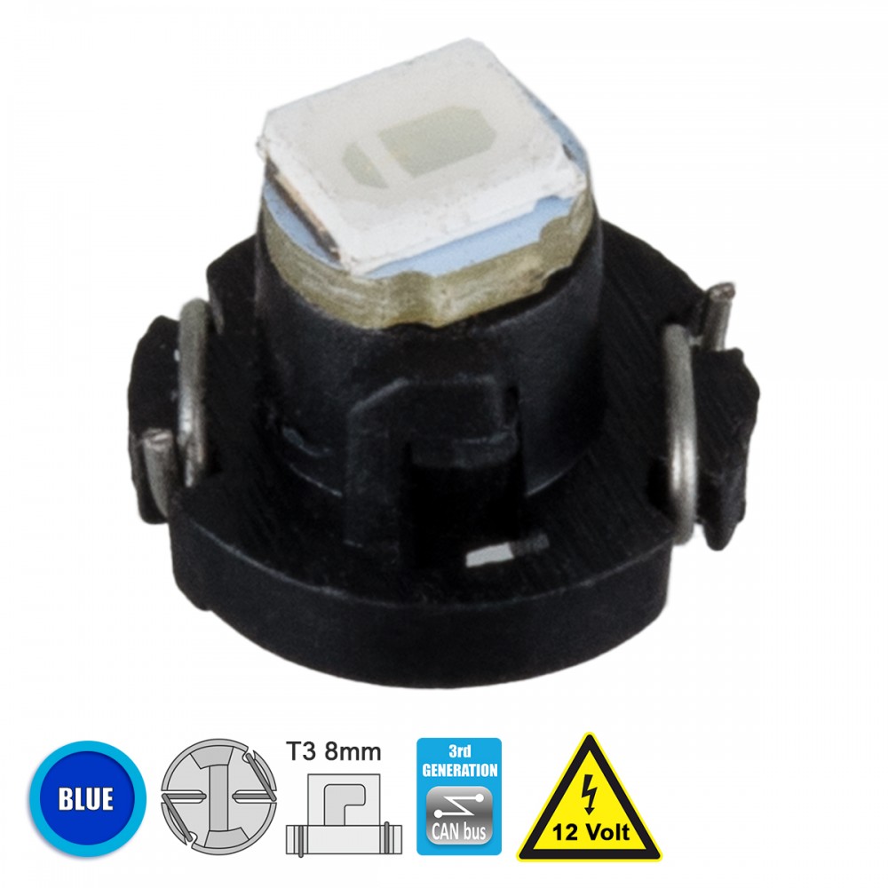 GloboStar® 81005 Λάμπα Αυτοκινήτου T3 3rd Generation Can-Bus LED 1 SMD 1210 0.2W 30lm 120° DC 12V IP20 Μπλε - 81005 GloboStar® 81005 Λάμπα Αυτοκινήτου T3 3rd Generation Can-Bus LED 1 SMD 1210 0.2W 30lm 120° DC 12V IP20 Μπλε - 81005