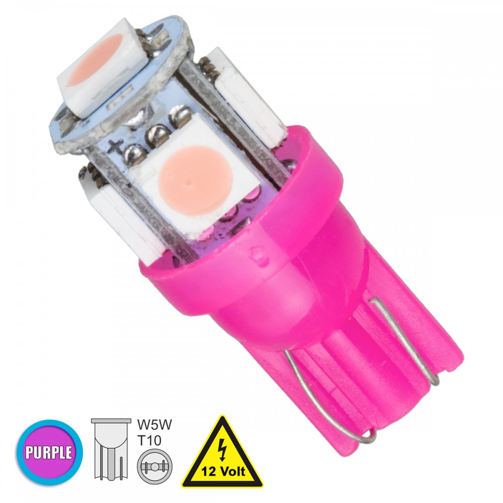 GloboStar® 81055 Λάμπα Αυτοκινήτου T10 W5W LED 5 SMD 5050 2W 240lm 360° DC 12V IP20 Φούξια - Ροζ - 81055 GloboStar® 81055 Λάμπα Αυτοκινήτου T10 W5W LED 5 SMD 5050 2W 240lm 360° DC 12V IP20 Φούξια - Ροζ - 81055