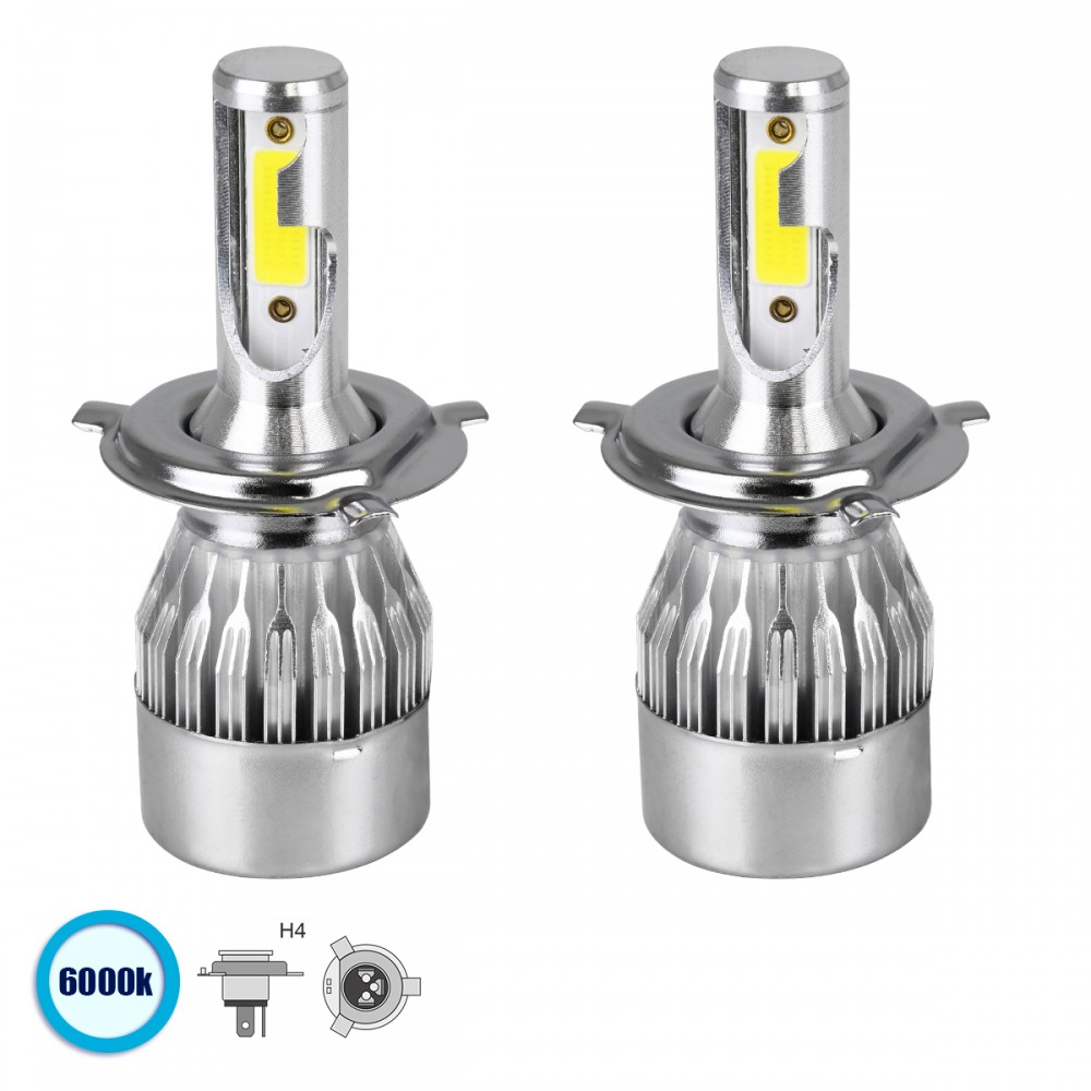 GloboStar® 82002 H4 C6 Line KIT Βασικού Φωτισμού Αυτοκινήτου & Φορτηγού 1st Generation Can-Bus Series LED CREE CXB COB 72W 7600lm DC 8-48V Αδιάβροχο IP65 Ψυχρό Λευκό 6000K - 82002 GloboStar® 82002 H4 C6 Line KIT Βασικού Φωτισμού Αυτοκινήτου & Φορτηγού 1st Generation Can-Bus Series LED CREE CXB COB 72W 7600lm DC 8-48V Αδιάβροχο IP65 Ψυχρό Λευκό 6000K - 82002