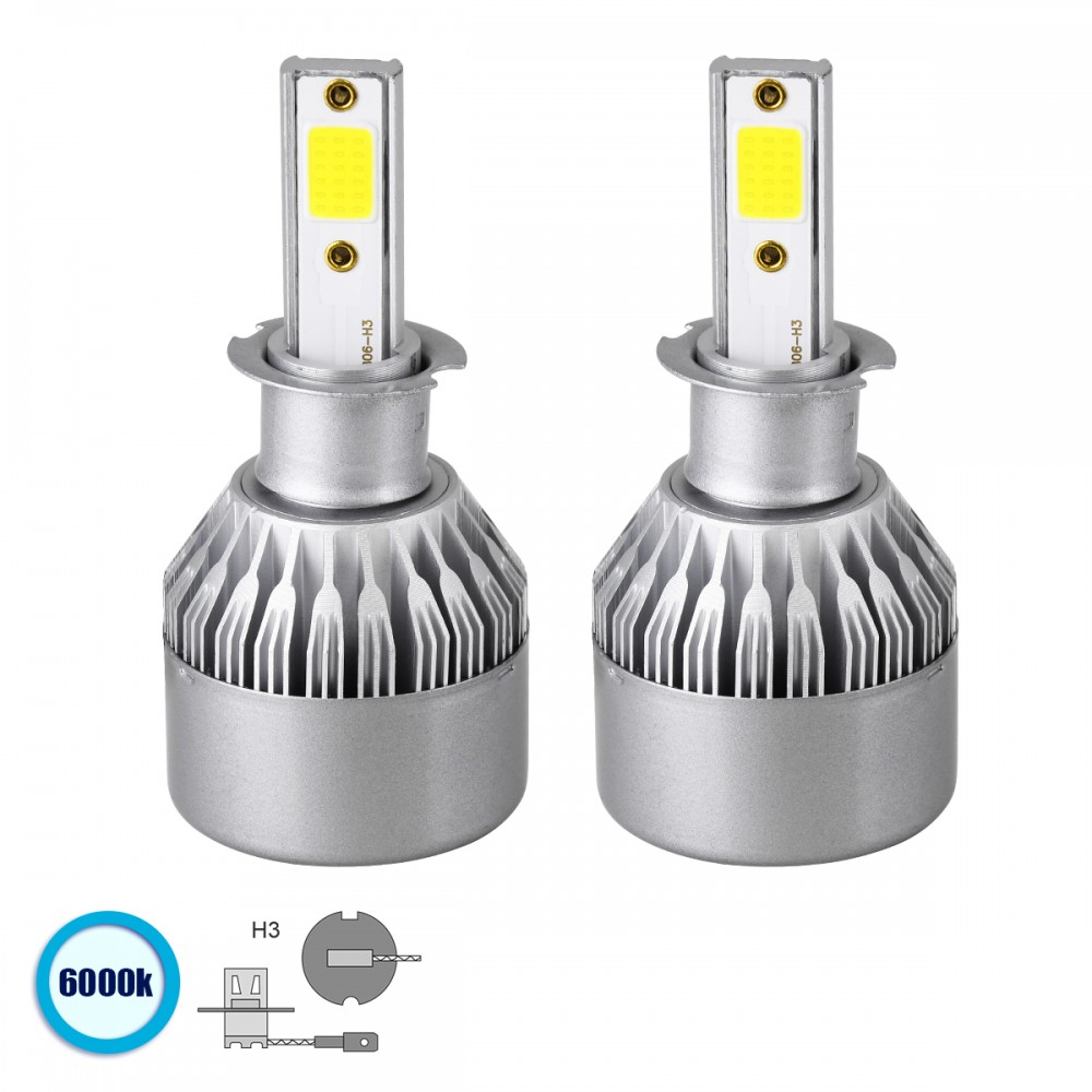 GloboStar® 82001 H3 C6 Line KIT Βασικού Φωτισμού Αυτοκινήτου & Φορτηγού 1st Generation Can-Bus Series LED CREE CXB COB 72W 7600lm DC 8-48V Αδιάβροχο IP65 Ψυχρό Λευκό 6000K - 82001 GloboStar® 82001 H3 C6 Line KIT Βασικού Φωτισμού Αυτοκινήτου & Φορτηγού 1st Generation Can-Bus Series LED CREE CXB COB 72W 7600lm DC 8-48V Αδιάβροχο IP65 Ψυχρό Λευκό 6000K - 82001
