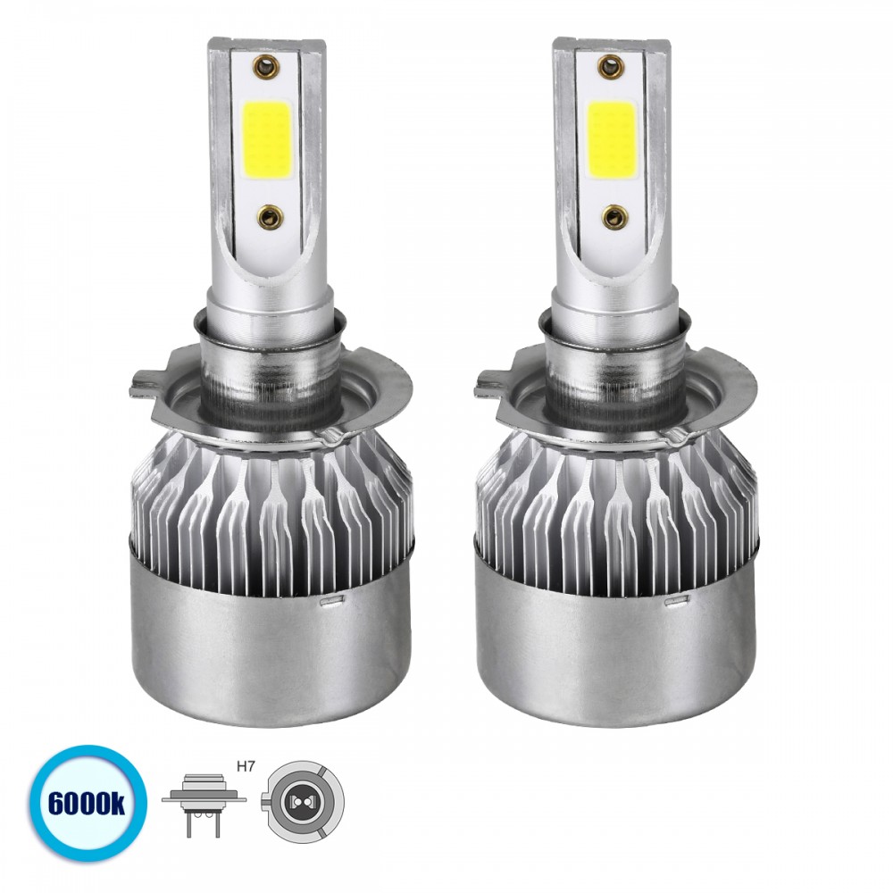 GloboStar® 82003 H7 C6 Line KIT Βασικού Φωτισμού Αυτοκινήτου & Φορτηγού 1st Generation Can-Bus Series LED CREE CXB COB 72W 7600lm DC 8-48V Αδιάβροχο IP65 Ψυχρό Λευκό 6000K - 82003 GloboStar® 82003 H7 C6 Line KIT Βασικού Φωτισμού Αυτοκινήτου & Φορτηγού 1st Generation Can-Bus Series LED CREE CXB COB 72W 7600lm DC 8-48V Αδιάβροχο IP65 Ψυχρό Λευκό 6000K - 82003