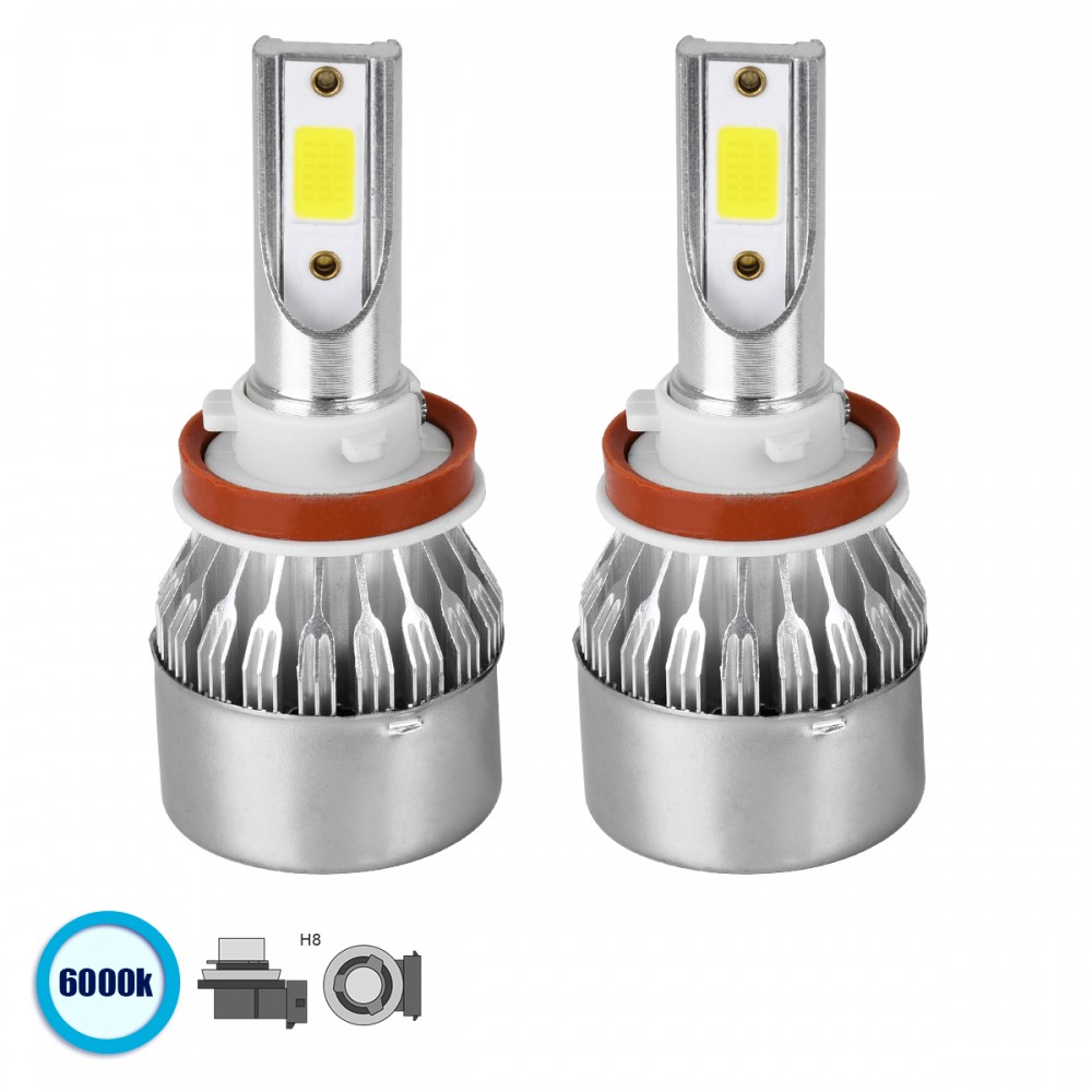 GloboStar® 82004 H8 C6 Line KIT Βασικού Φωτισμού Αυτοκινήτου & Φορτηγού 1st Generation Can-Bus Series LED CREE CXB COB 72W 7600lm DC 8-48V Αδιάβροχο IP65 Ψυχρό Λευκό 6000K - 82004 GloboStar® 82004 H8 C6 Line KIT Βασικού Φωτισμού Αυτοκινήτου & Φορτηγού 1st Generation Can-Bus Series LED CREE CXB COB 72W 7600lm DC 8-48V Αδιάβροχο IP65 Ψυχρό Λευκό 6000K - 82004