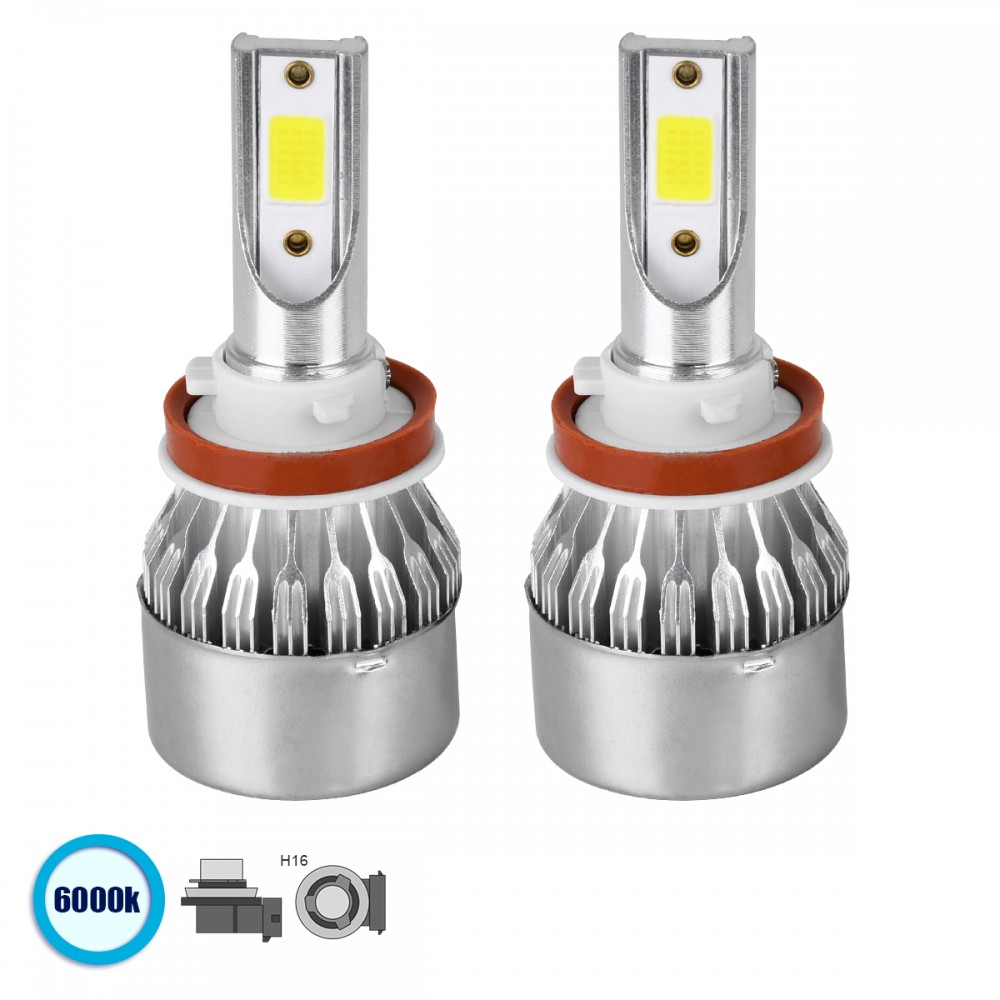 GloboStar® 82008 H16 C6 Line KIT Βασικού Φωτισμού Αυτοκινήτου & Φορτηγού 1st Generation Can-Bus Series LED CREE CXB COB 72W 7600lm DC 8-48V Αδιάβροχο IP65 Ψυχρό Λευκό 6000K - 82008 GloboStar® 82008 H16 C6 Line KIT Βασικού Φωτισμού Αυτοκινήτου & Φορτηγού 1st Generation Can-Bus Series LED CREE CXB COB 72W 7600lm DC 8-48V Αδιάβροχο IP65 Ψυχρό Λευκό 6000K - 82008