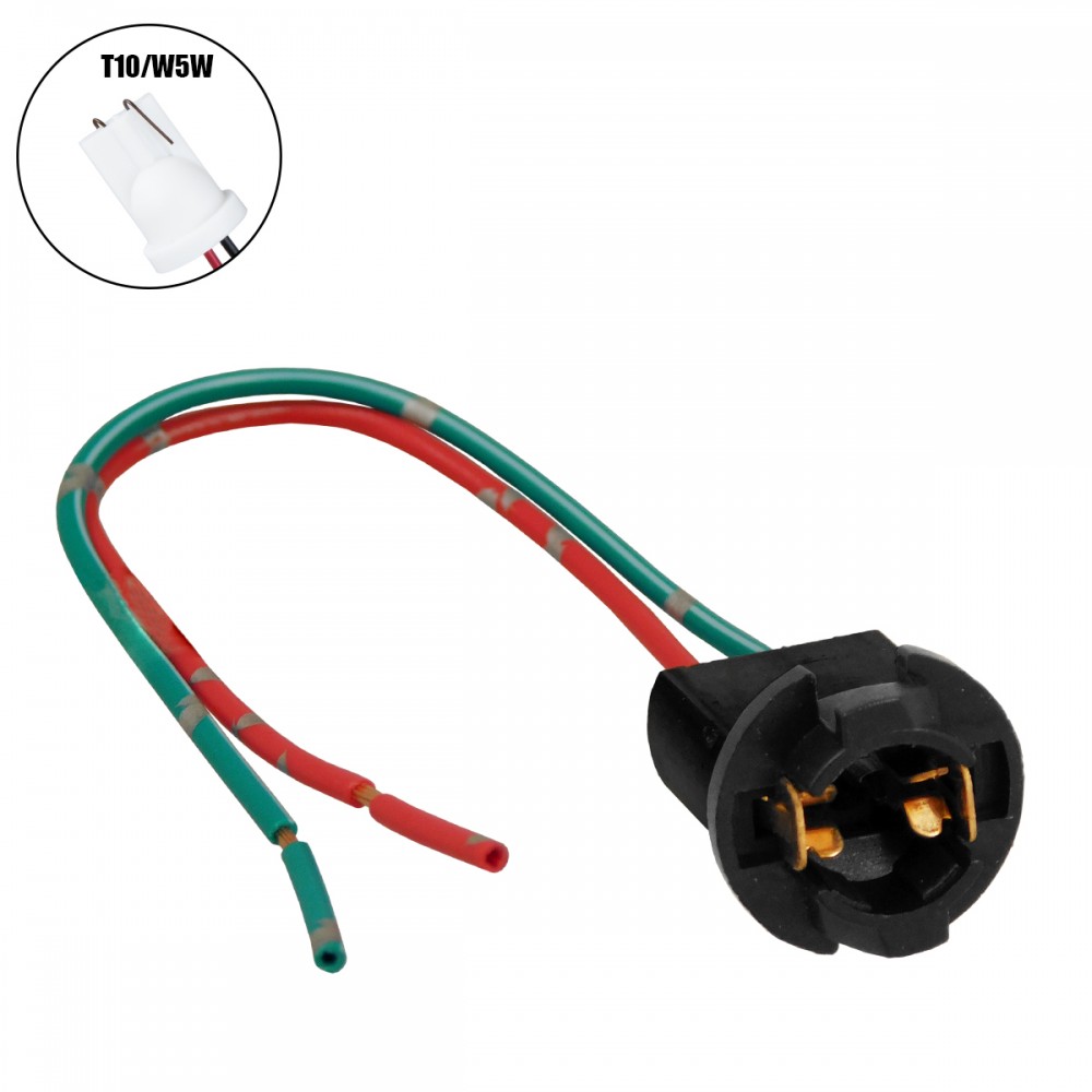 GloboStar® 81782 Βάση - Ντουί για Λαμπτήρα Αυτοκινήτου Μοτοσυκλέτας Φορτηγού T10 με Καλώδιο Τροφοδοσίας 12cm - 81782 GloboStar® 81782 Βάση - Ντουί για Λαμπτήρα Αυτοκινήτου Μοτοσυκλέτας Φορτηγού T10 με Καλώδιο Τροφοδοσίας 12cm - 81782